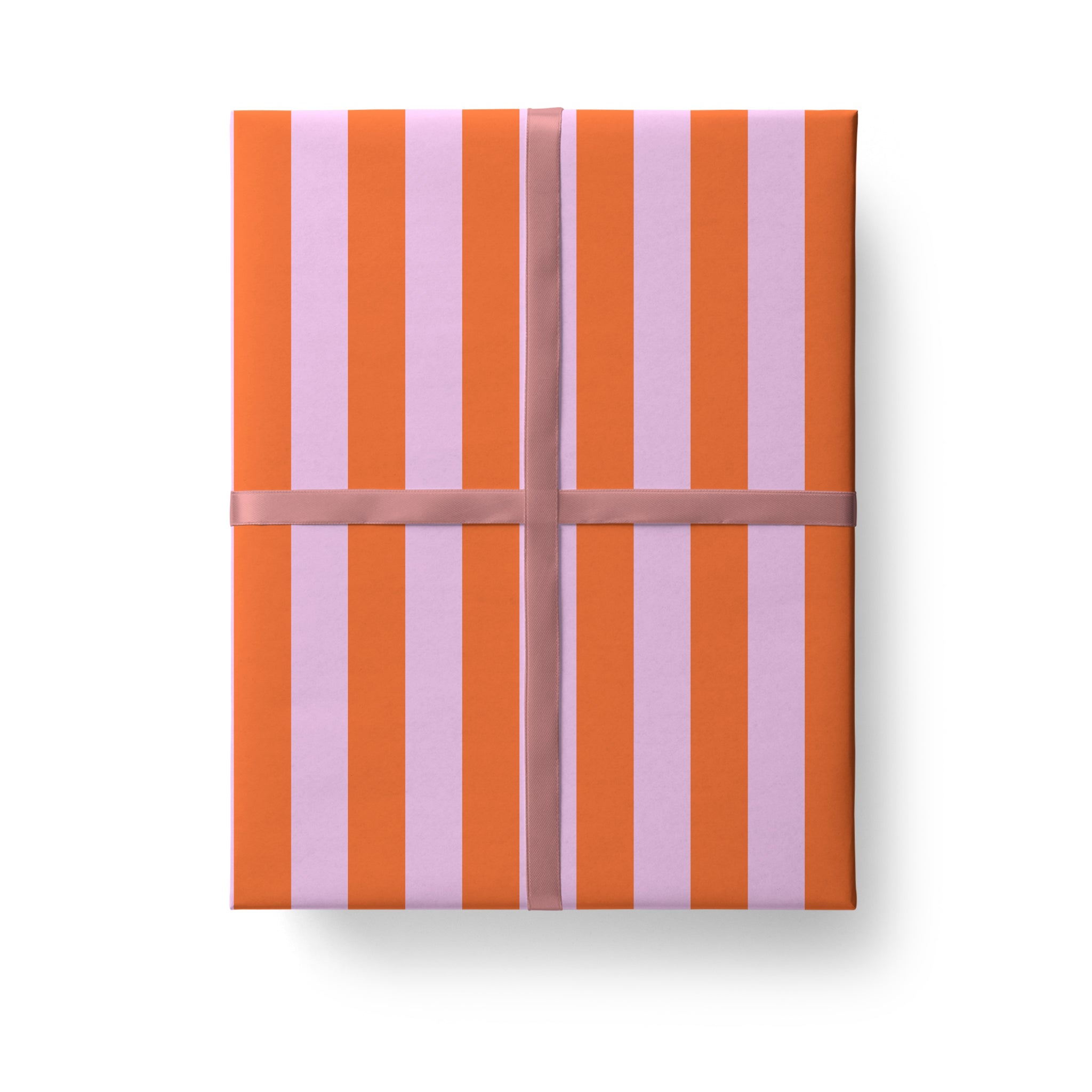 Pink & Orange Stripe Gift Wrap