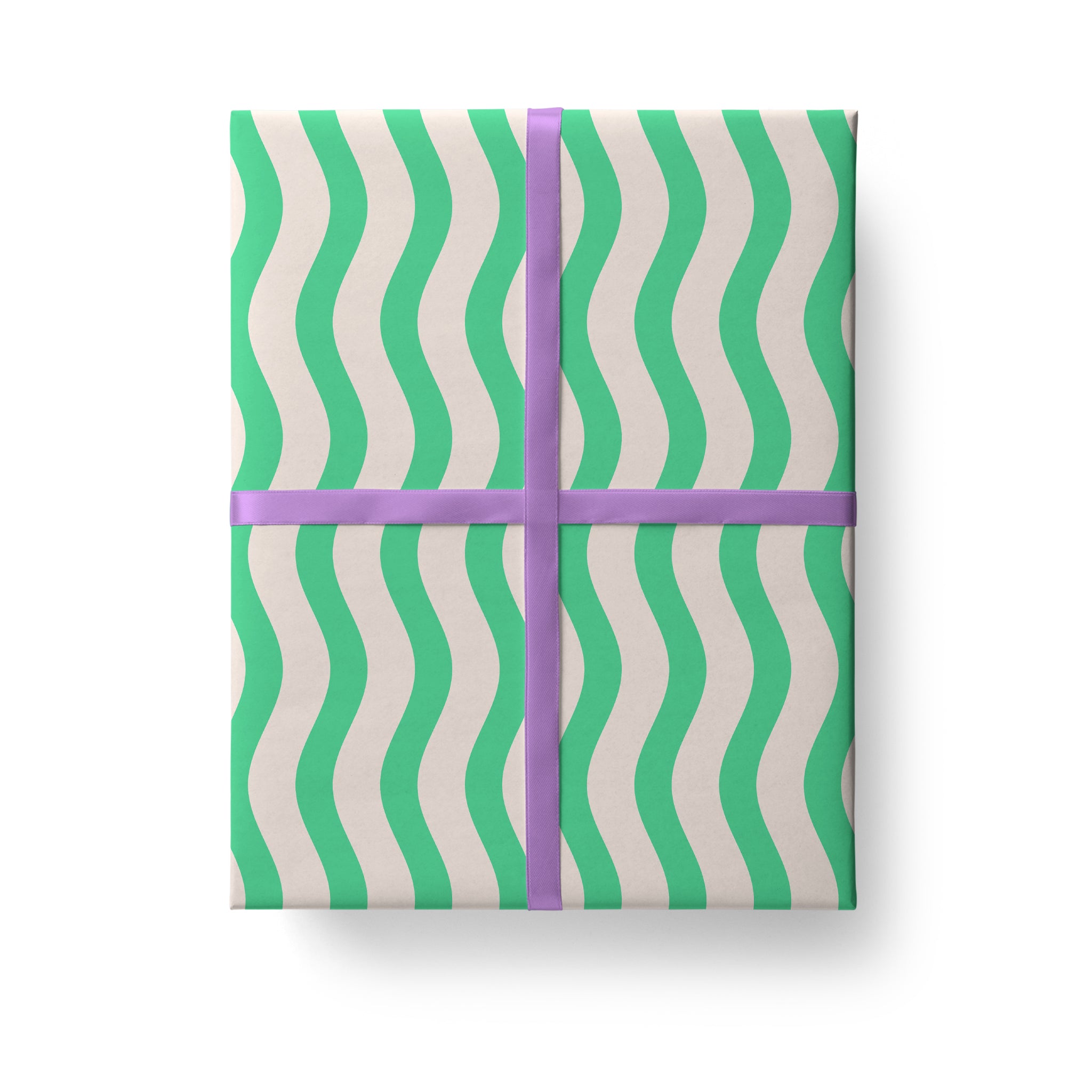 Green Waves Gift Wrap