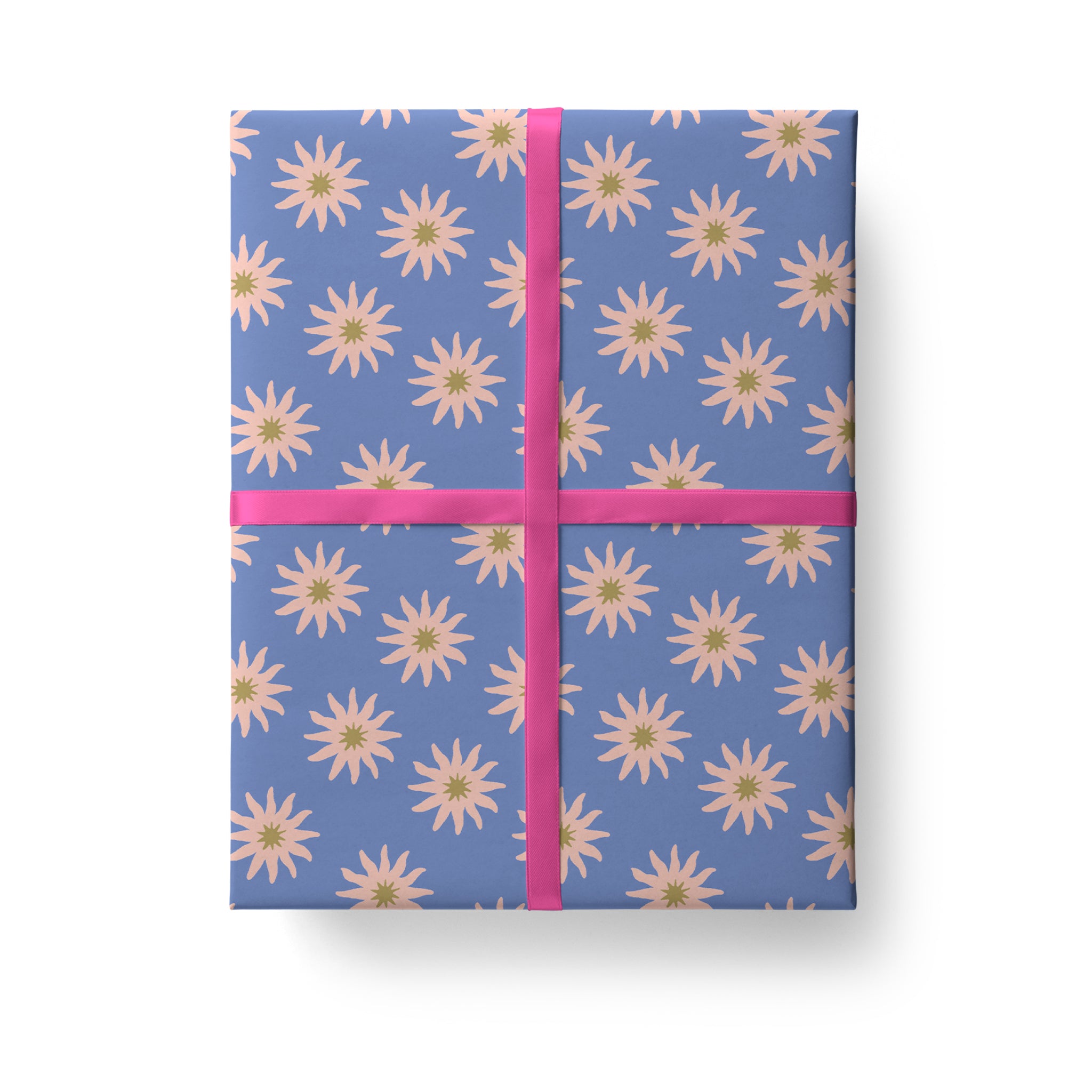 Pink Flower Gift Wrap