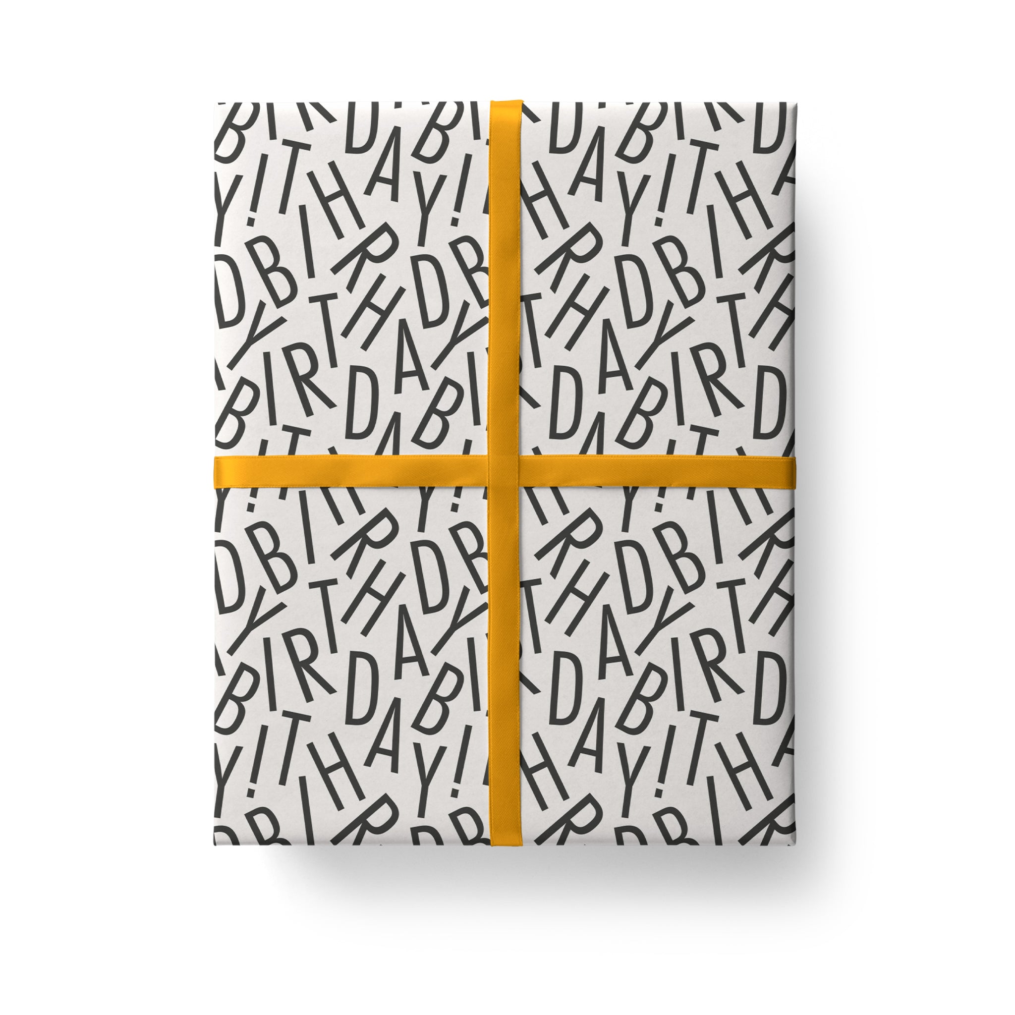 Black and White Birthday Gift Wrap