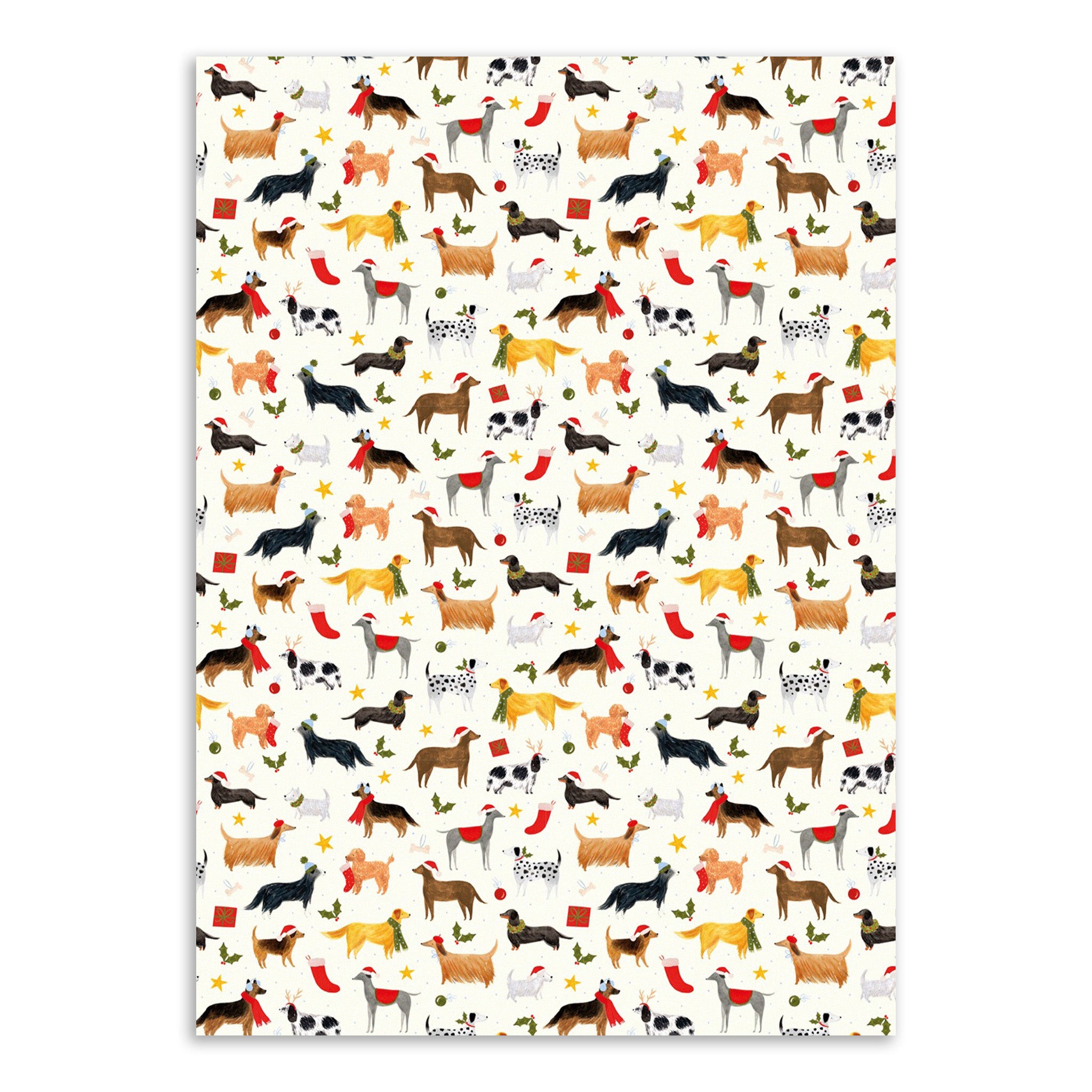 Santa's Dogs Christmas Gift Wrap