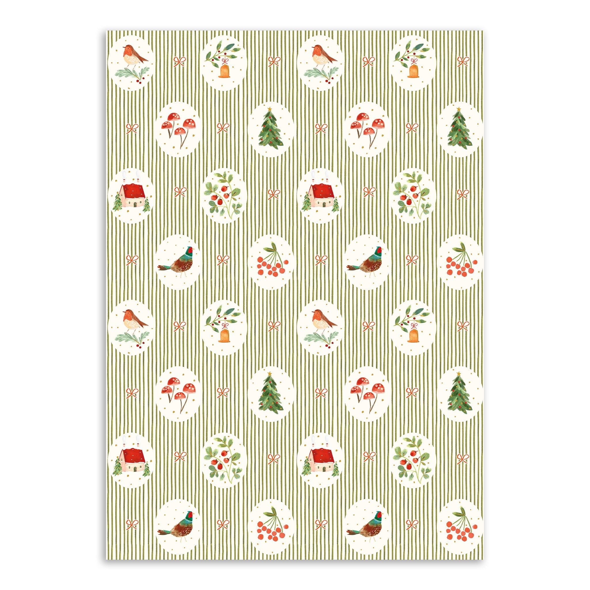 Hedgerow Christmas Flat Wrap