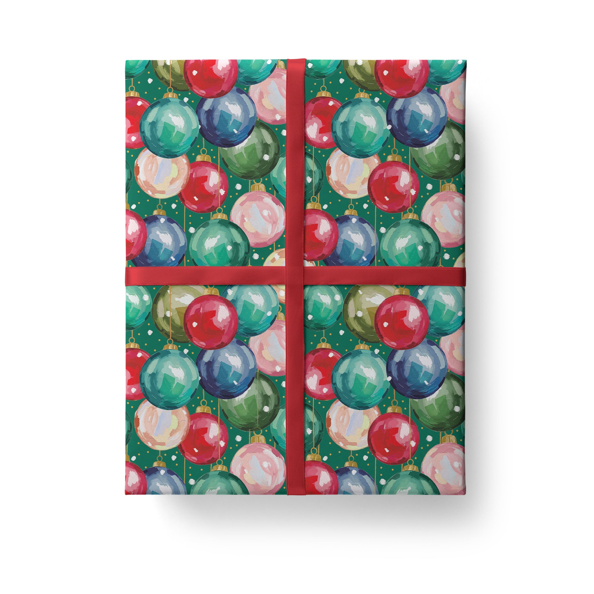 Baubles Christmas Flat Wrap