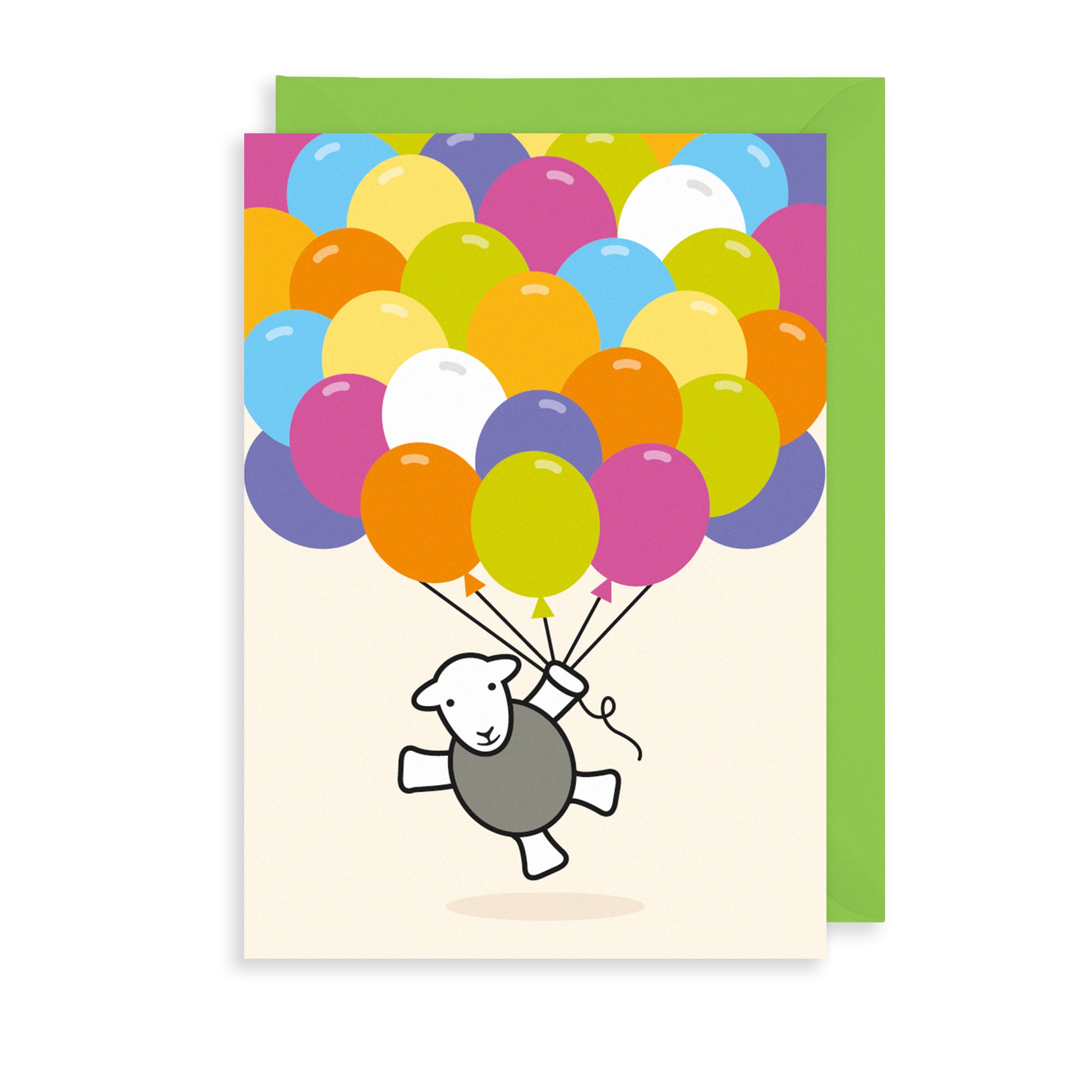 Herdy Balloons Birthday Card