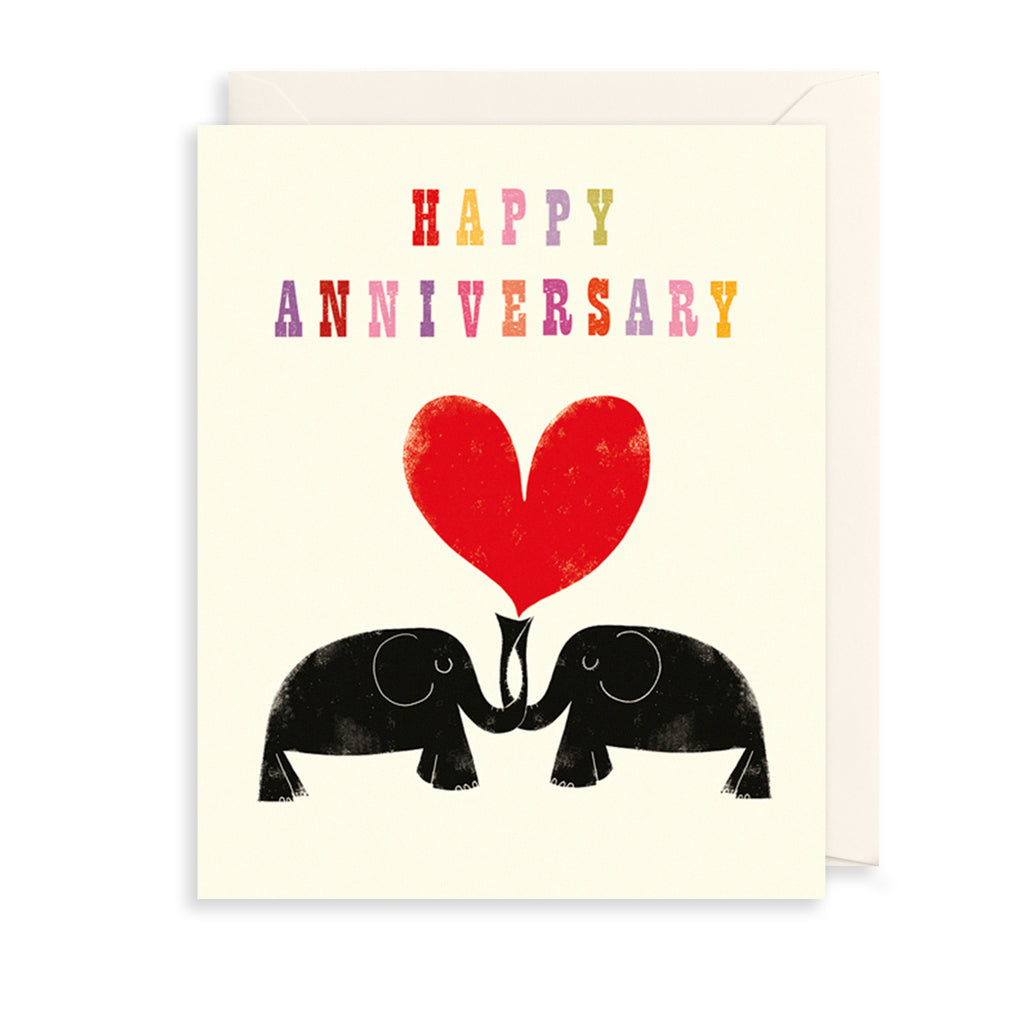Anniversary Elephants Greetings Card The Art File