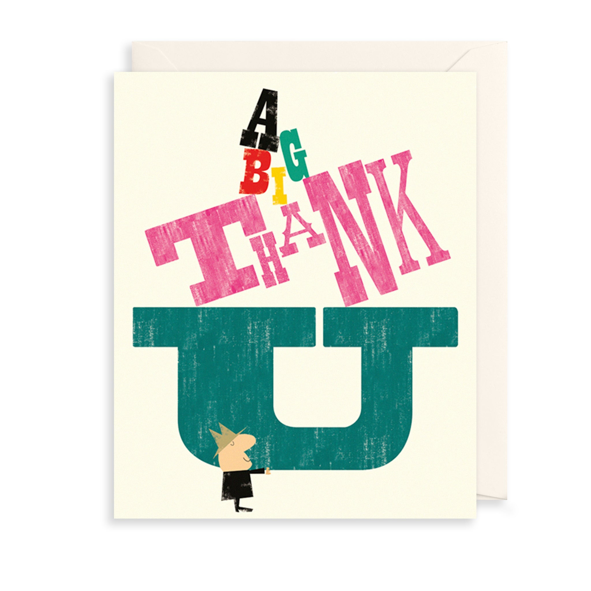 A Big Thank U Greetings Card The Art File