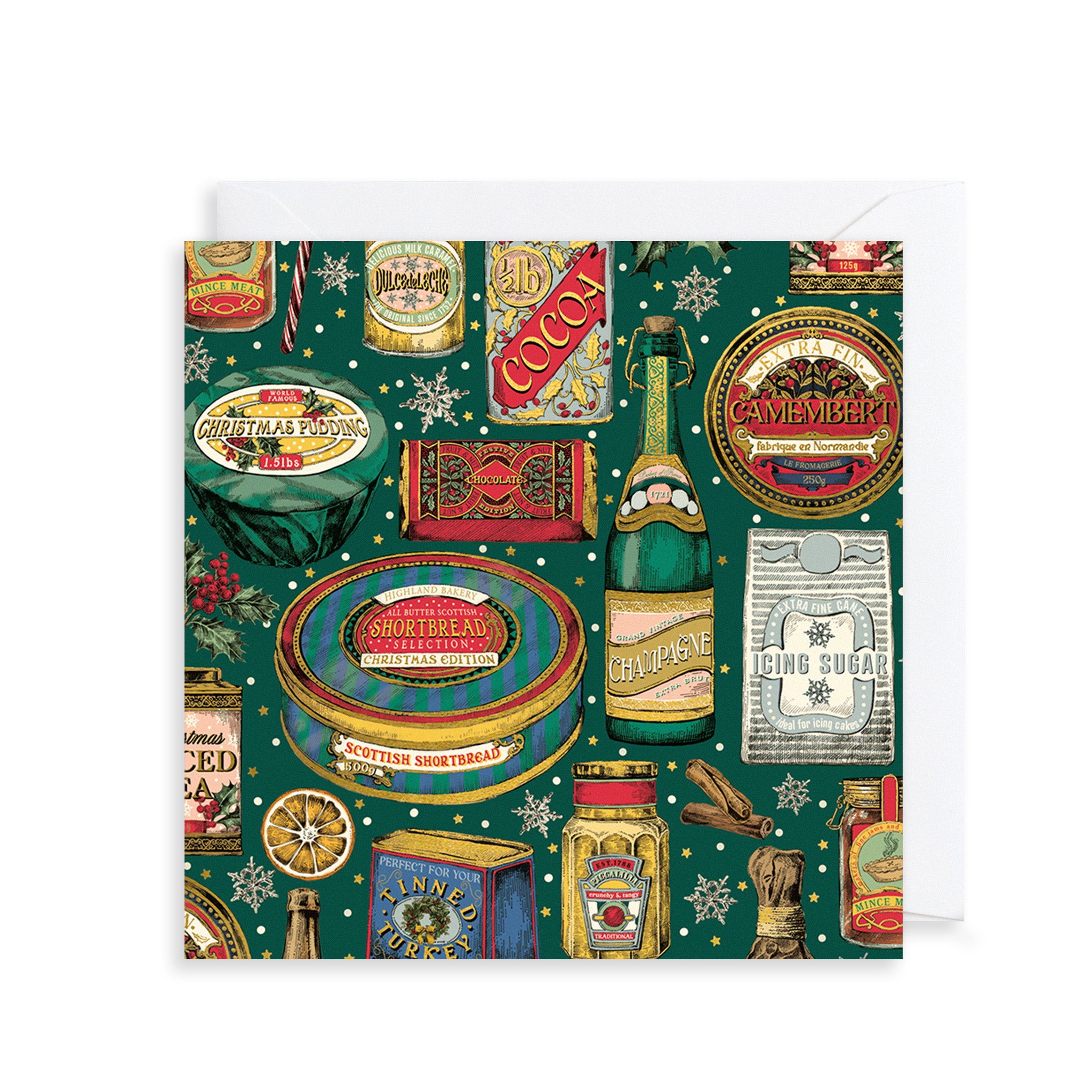 Vintage Christmas Pantry, 8 Luxury Christmas Cards