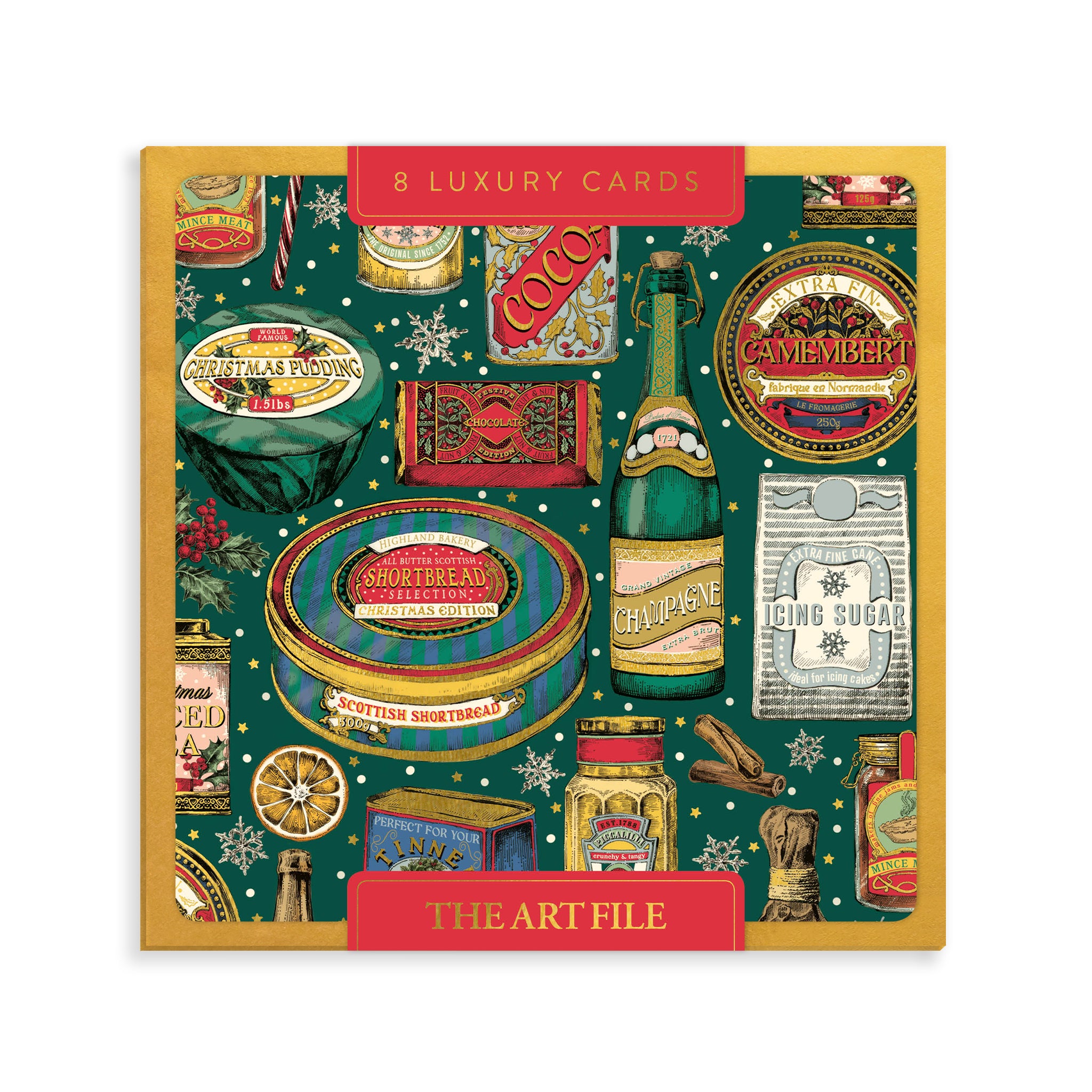 Vintage Christmas Pantry, 8 Luxury Christmas Cards