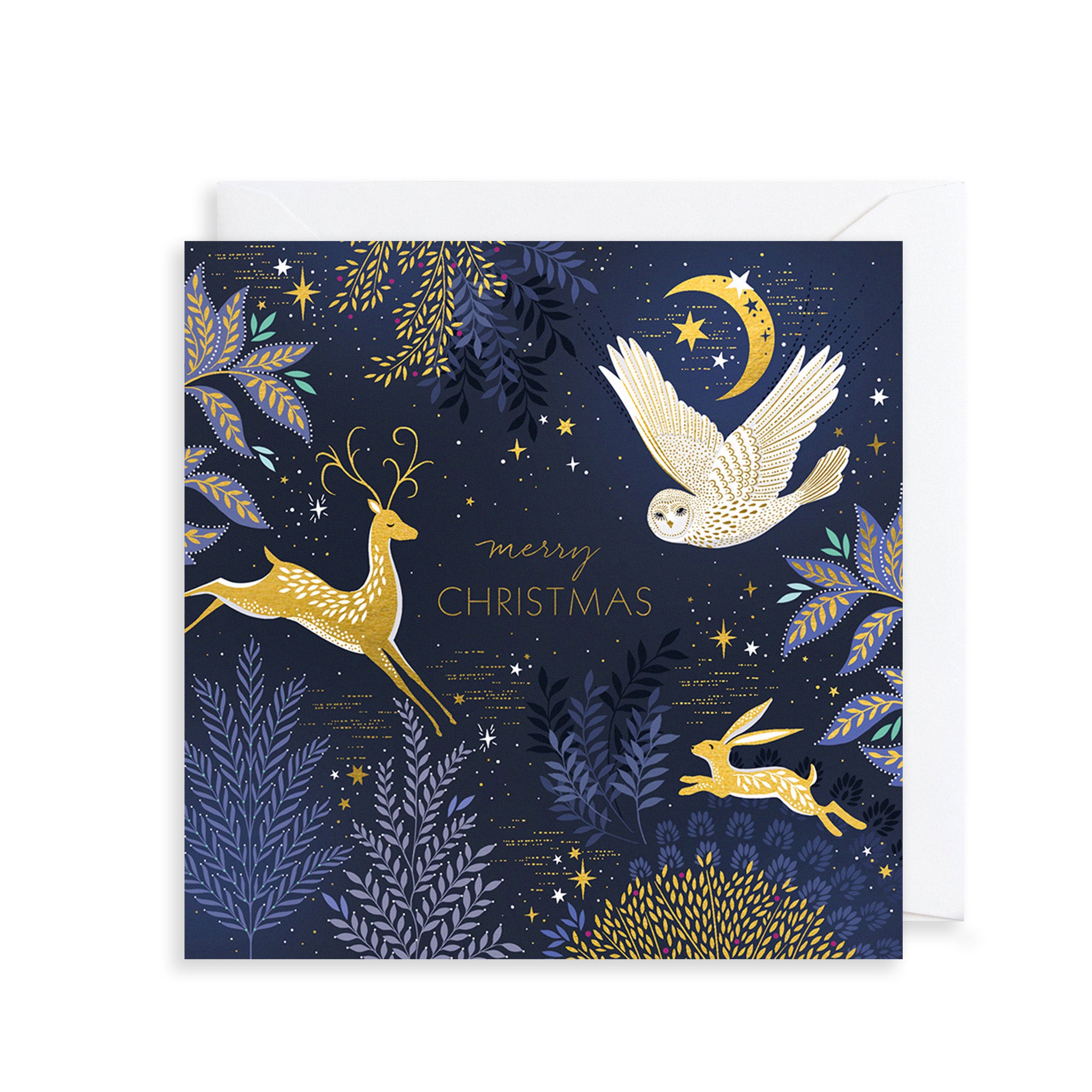 Golden Woodland, 8 Luxury Christmas Cards