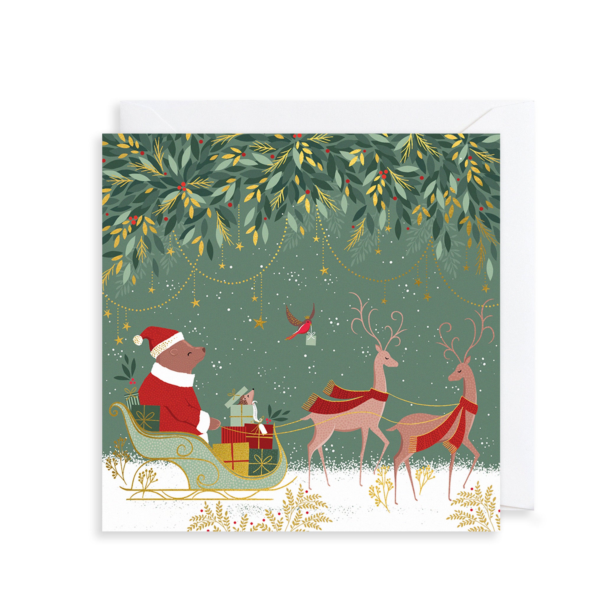 Santa's Sleigh, 8 Luxury Christmas Cards