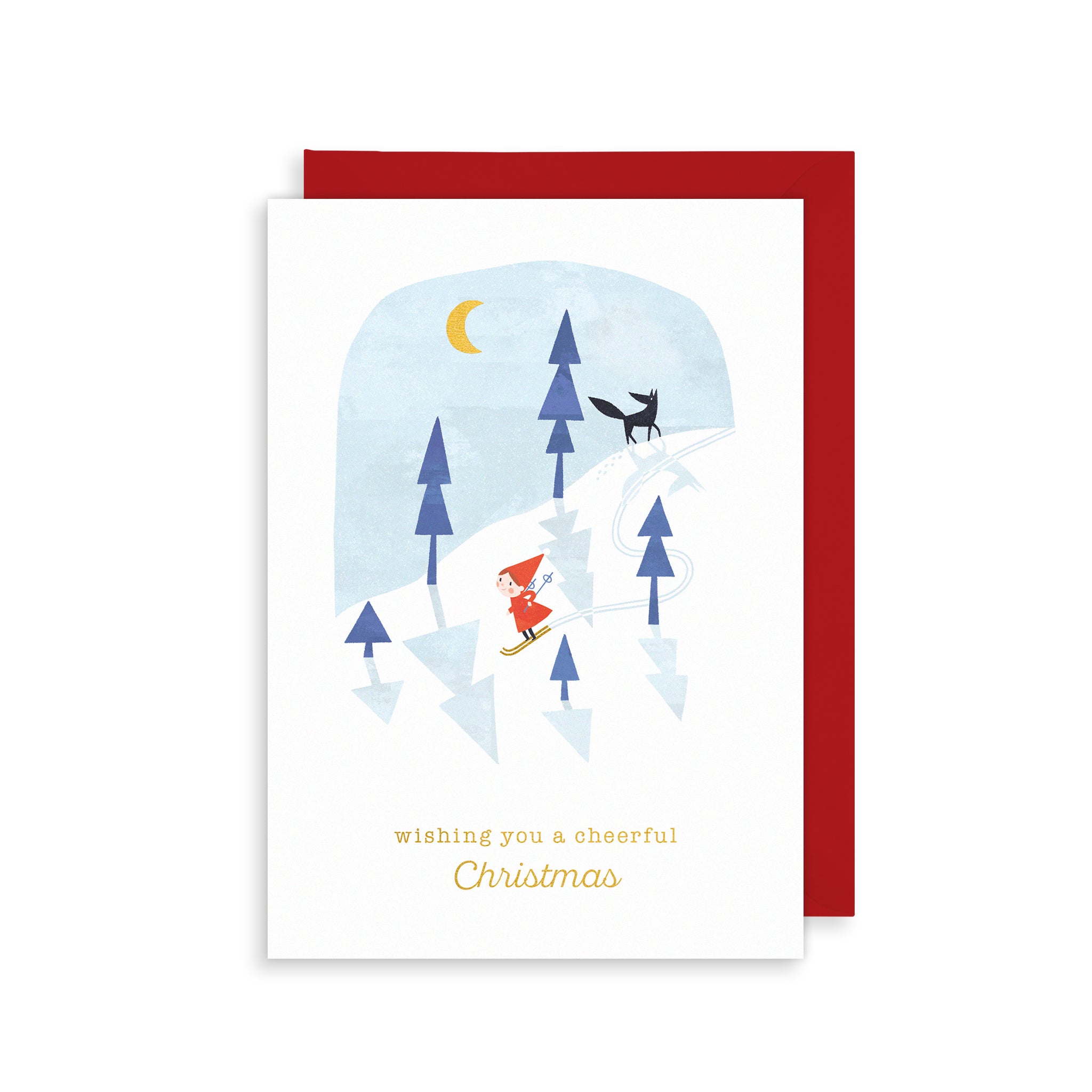 Ski Slope Christmas Card