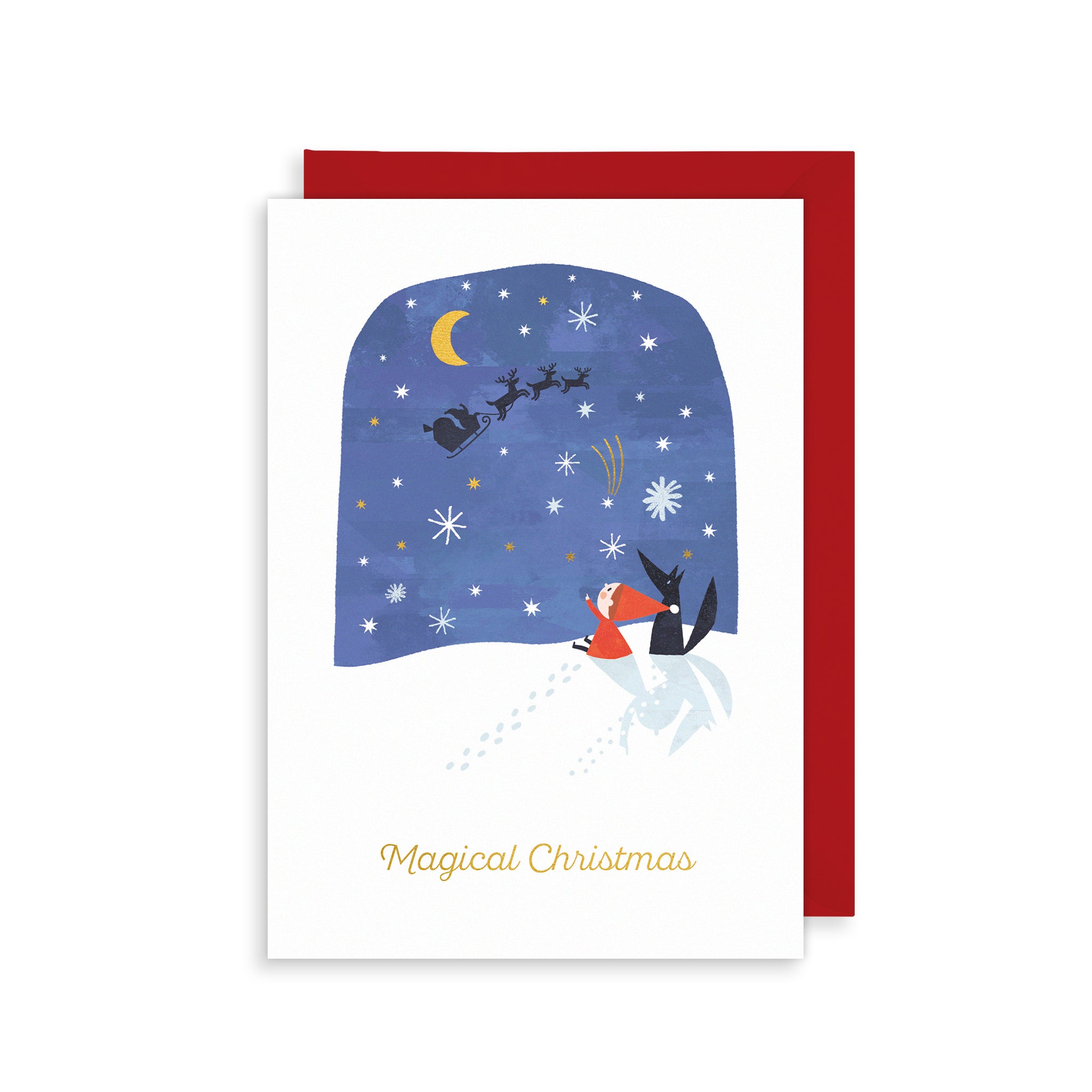Santa's Sleigh Christmas Card