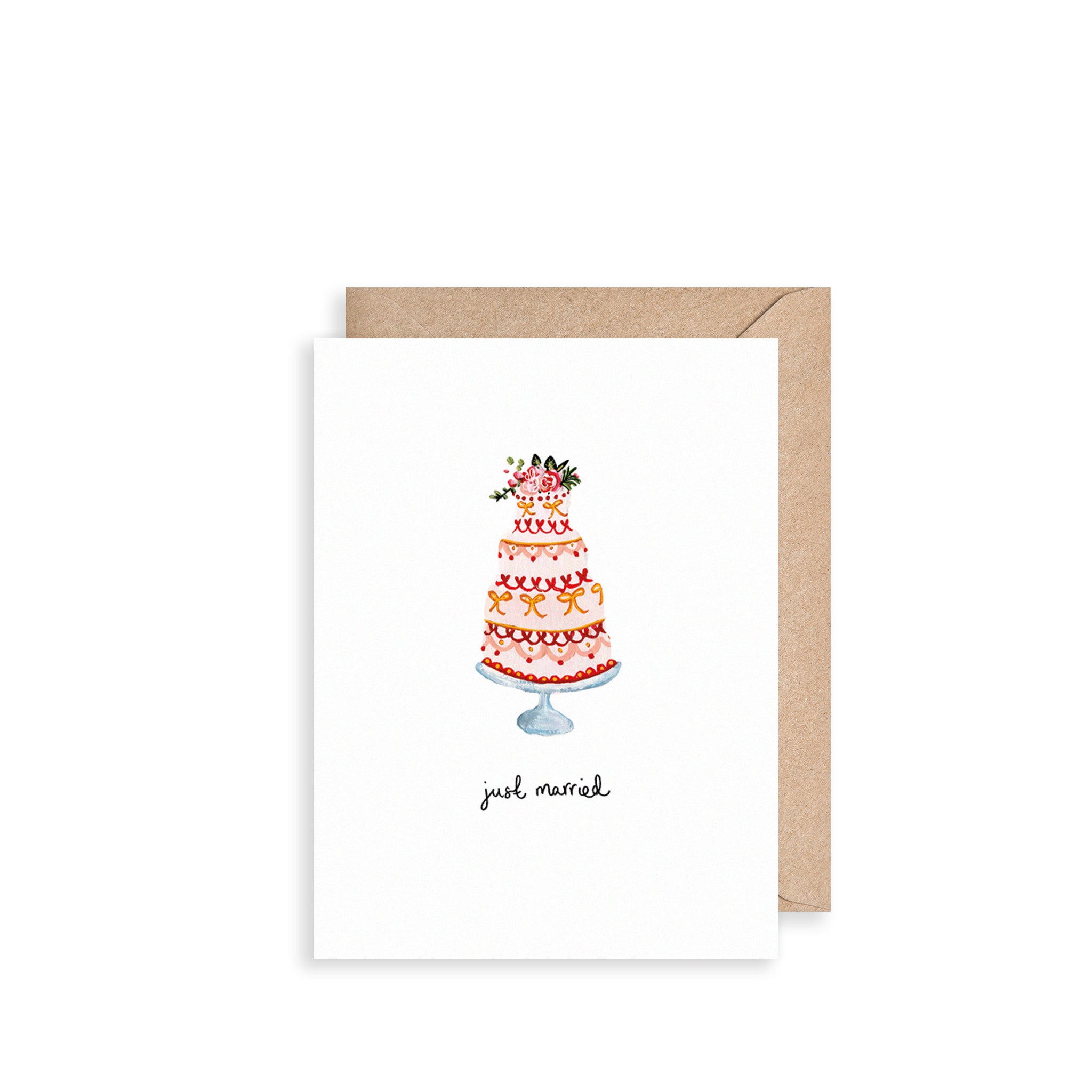 Just Married Cake Mini Card
