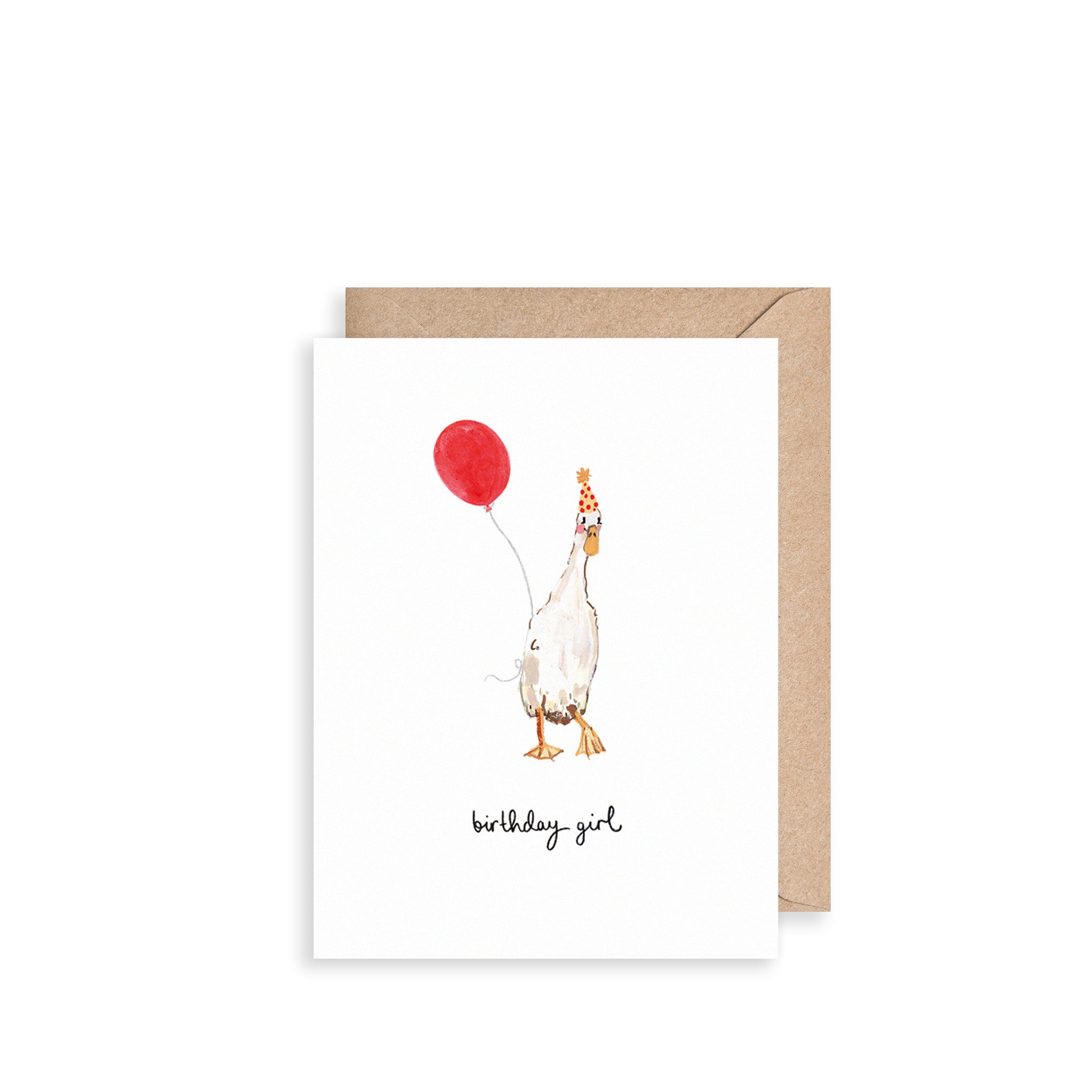 Duck Birthday Girl Mini Card