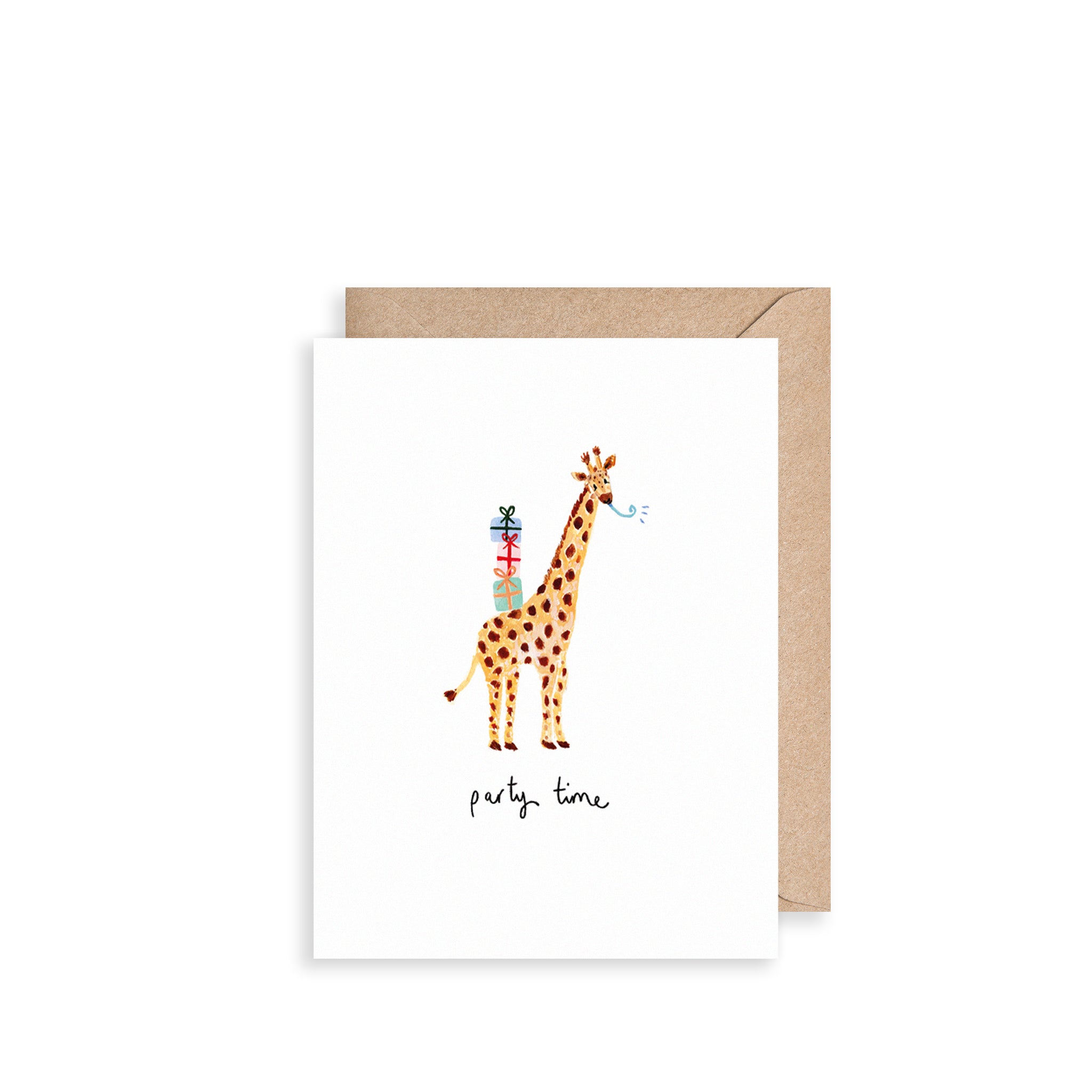 Giraffe Party Time Mini Card