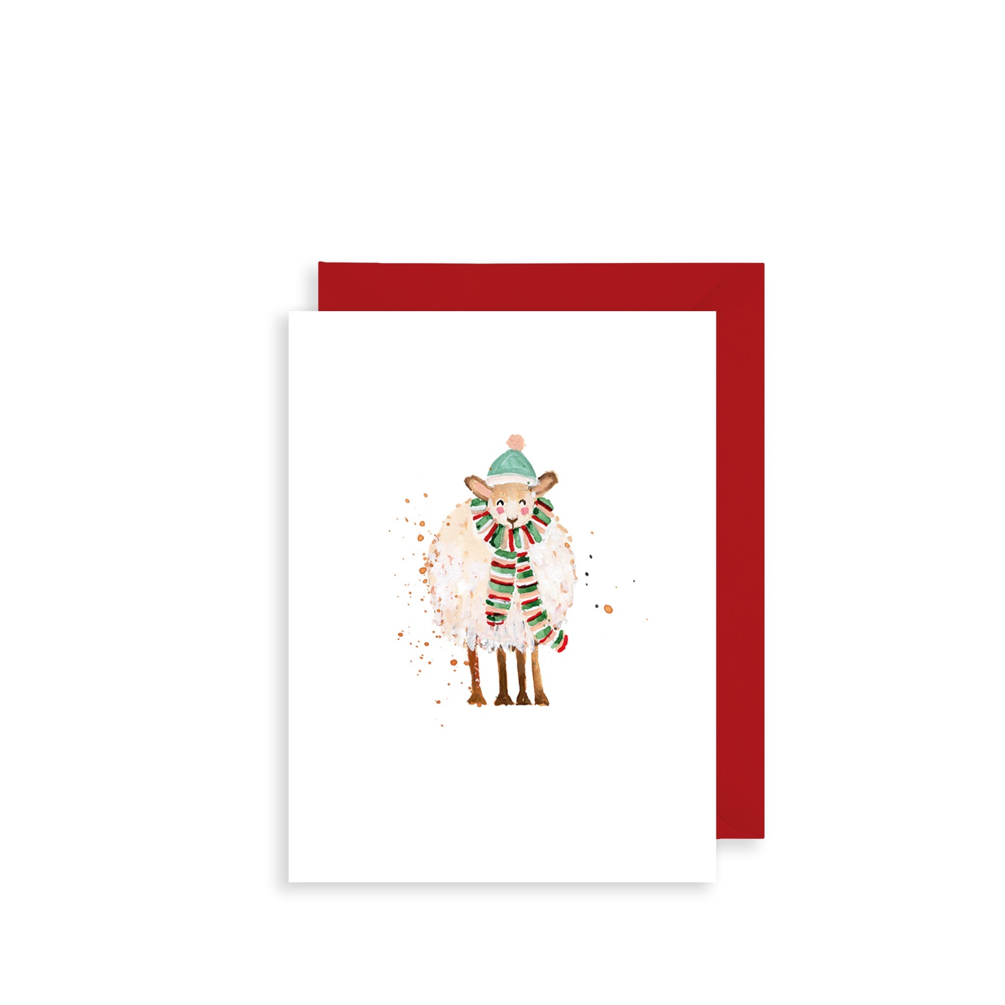 Cosy Sheep Bijou Mini Christmas Card