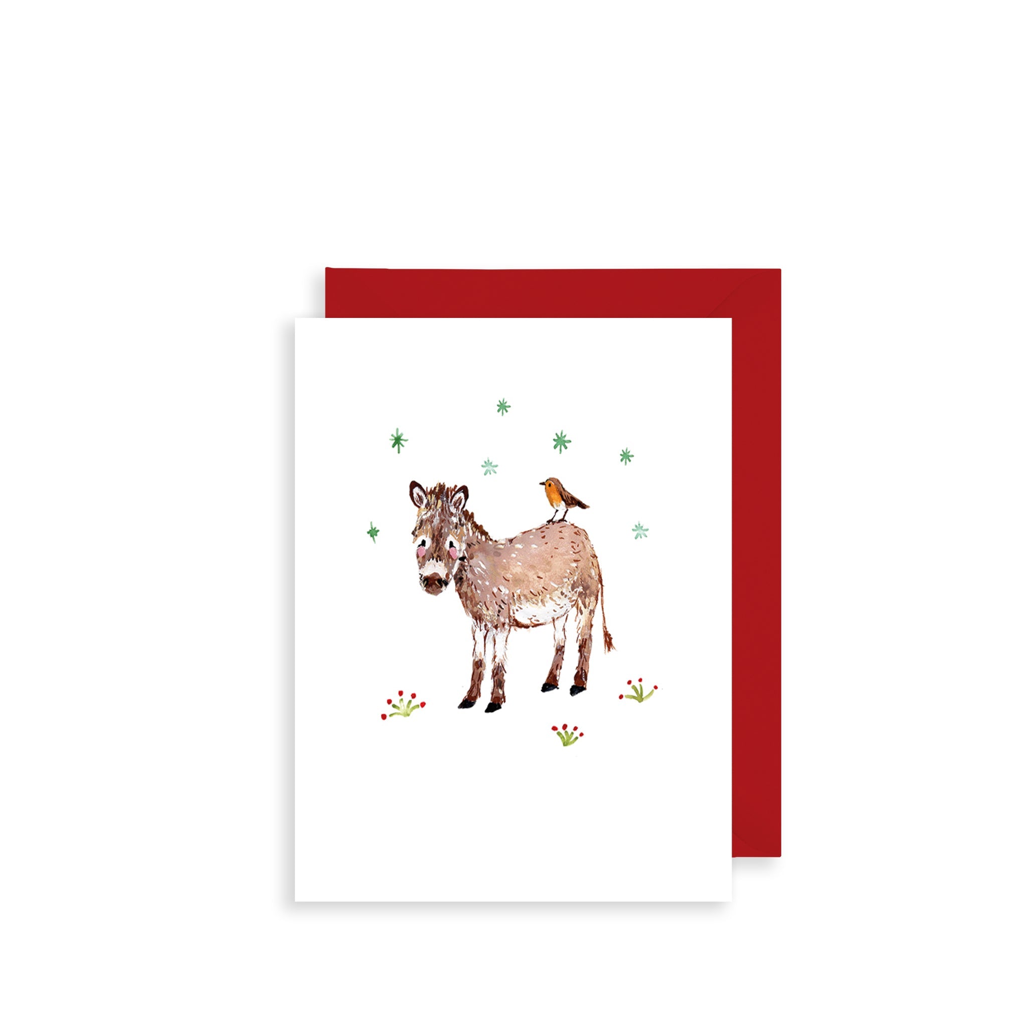 Donkey & Robin Bijou Mini Christmas Card