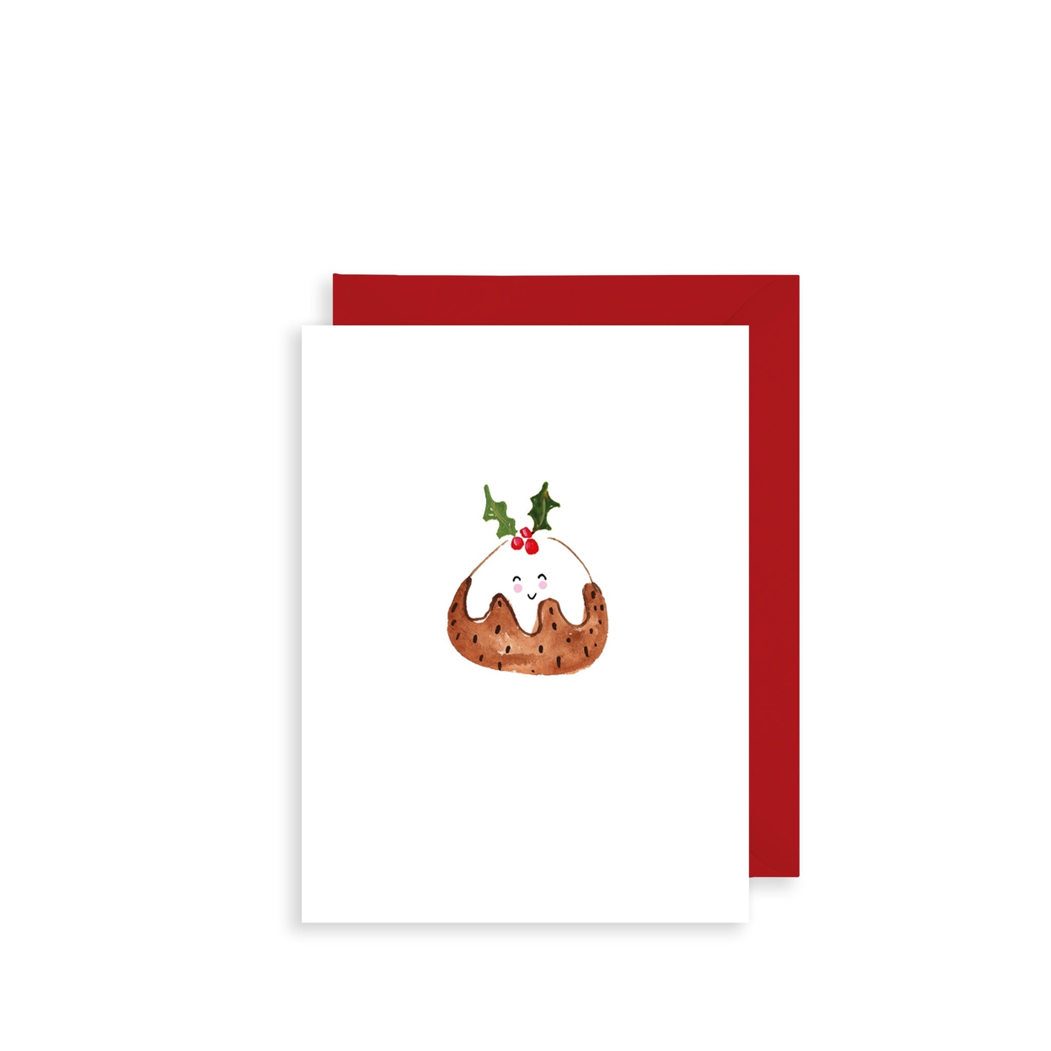 Christmas Pudding Bijou Mini Christmas Card