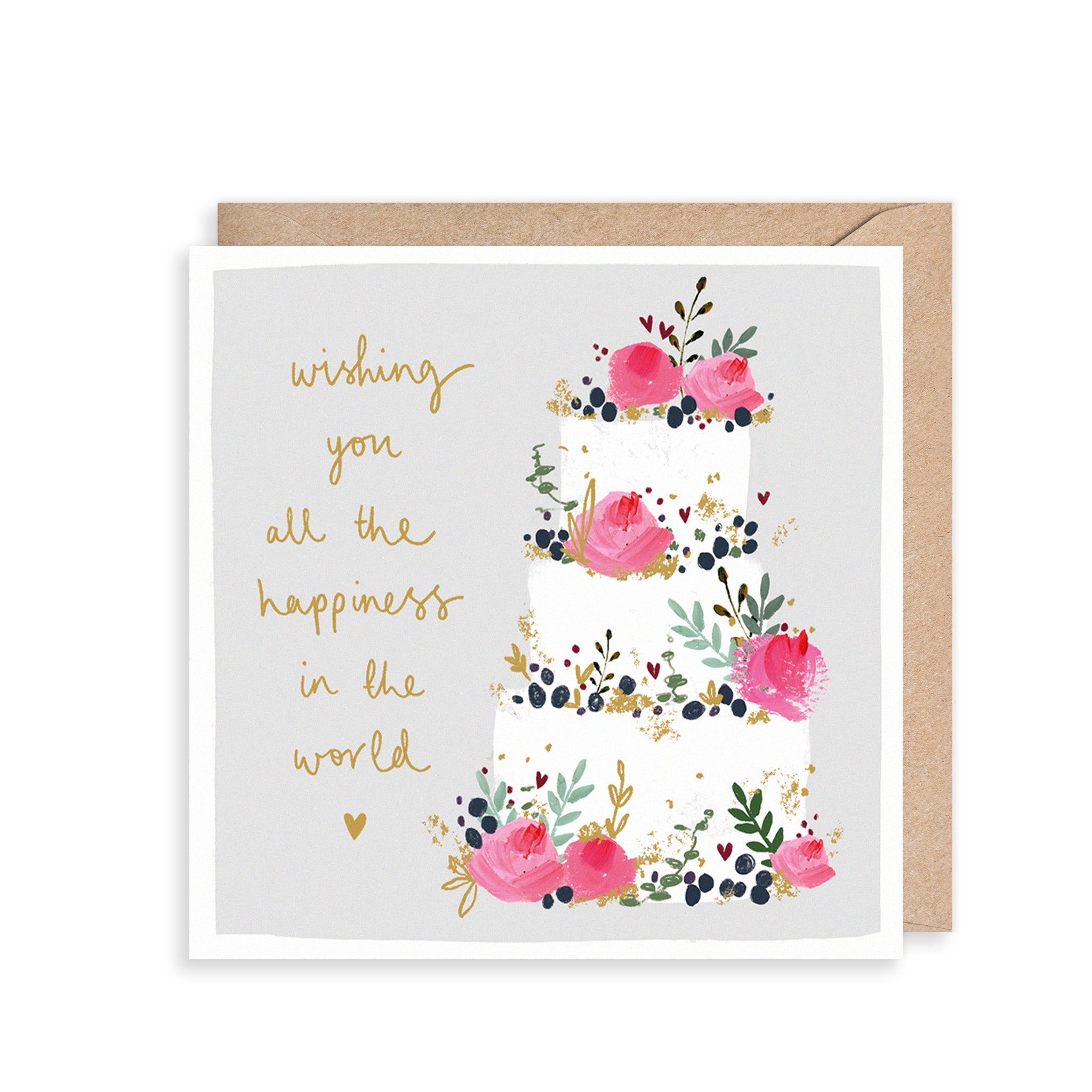 All the Happiness in the World Wedding Card