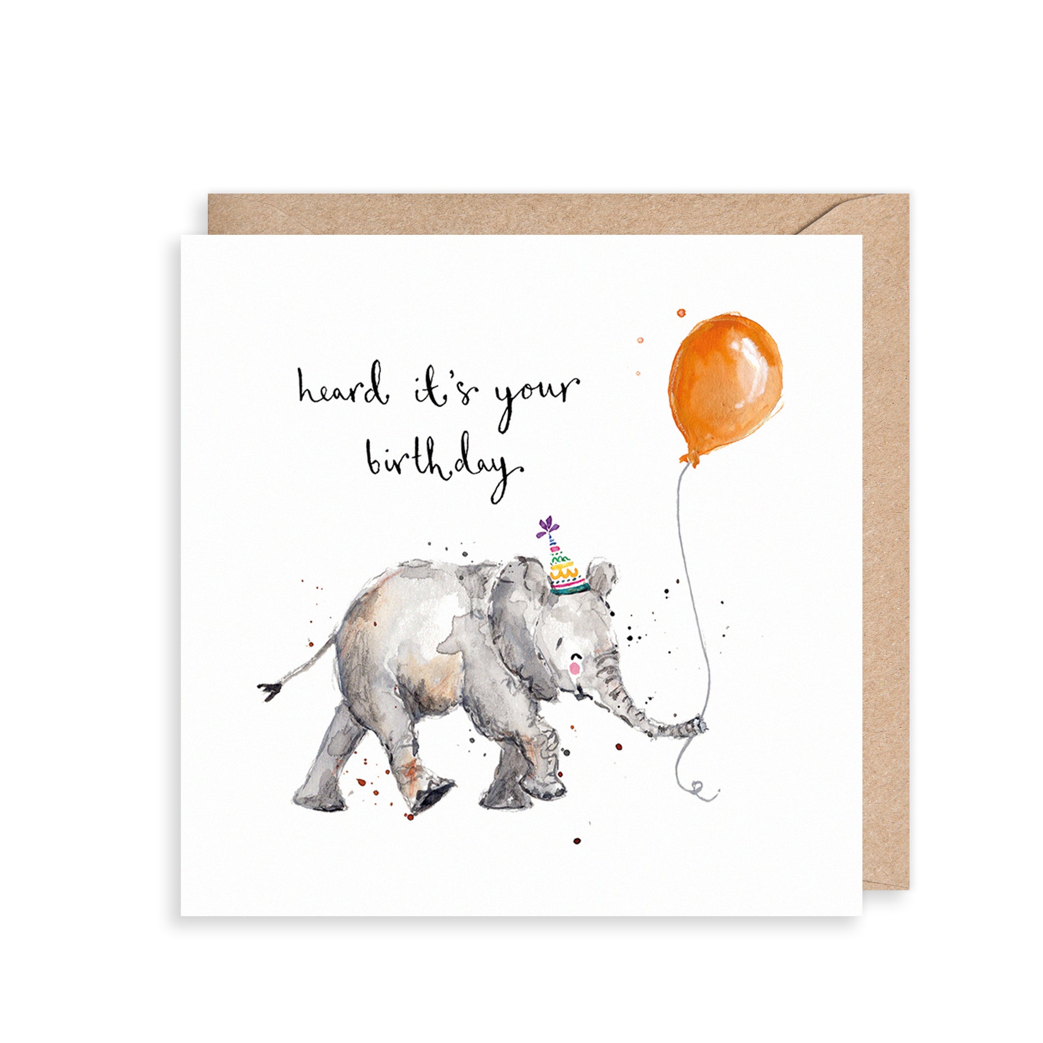 Elephant Heard it's Your Birthday Card