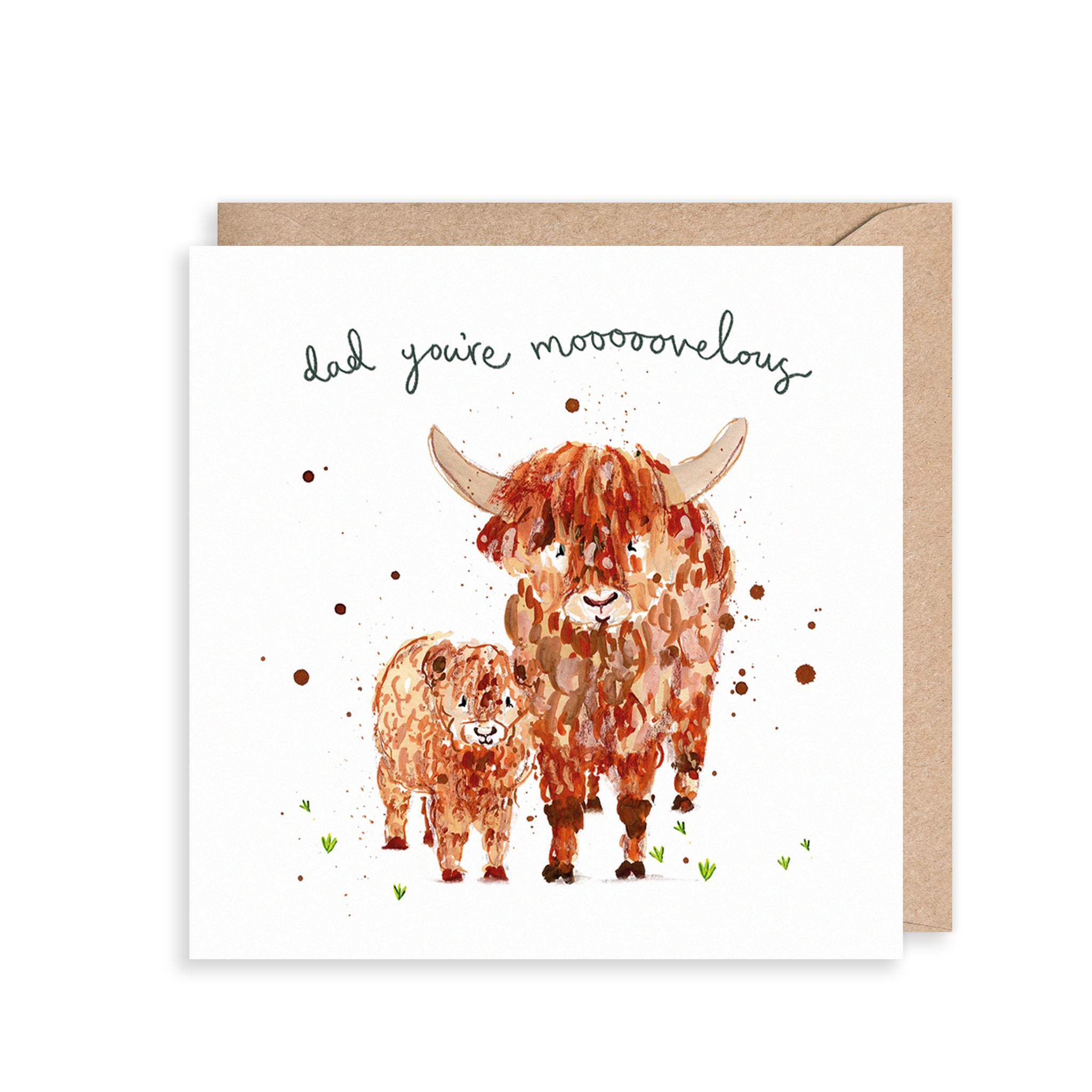 Mooovelous Dad Highland Cows Card