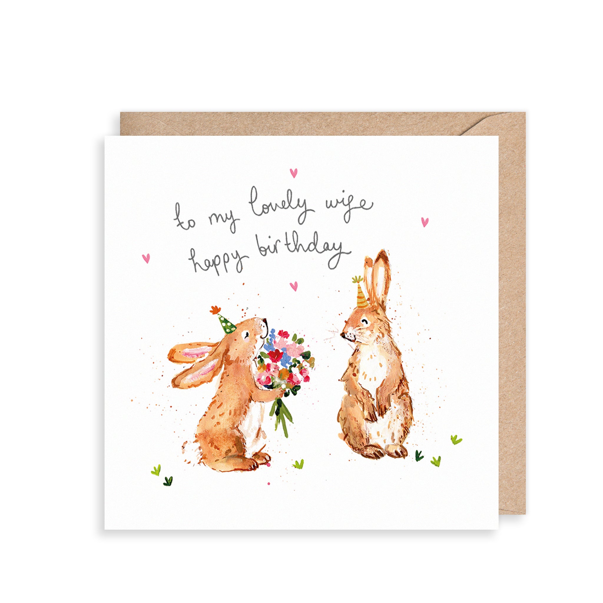 Bunnies To My Lovely Wife Birthday Card
