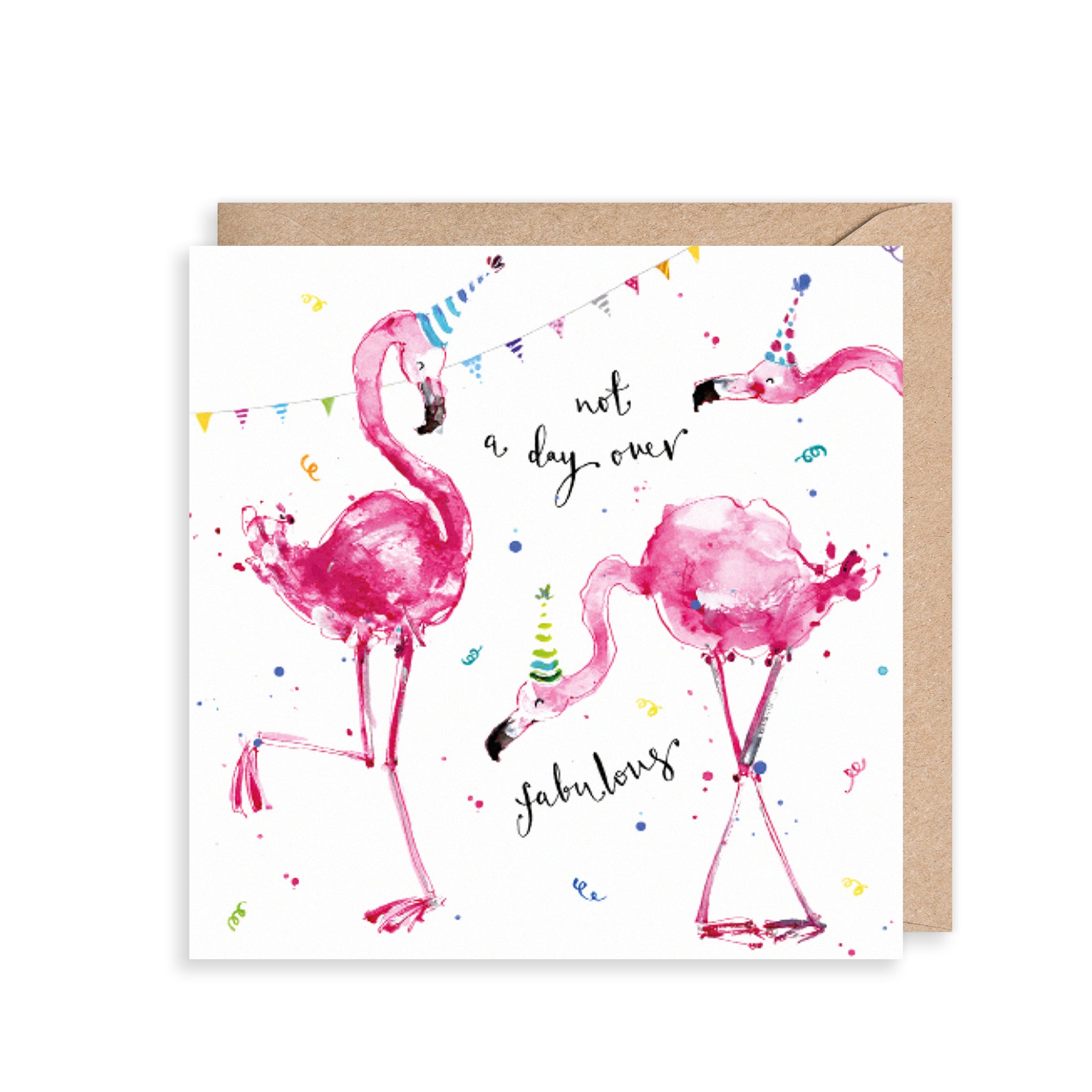 Fabulous Flamingos Birthday Card
