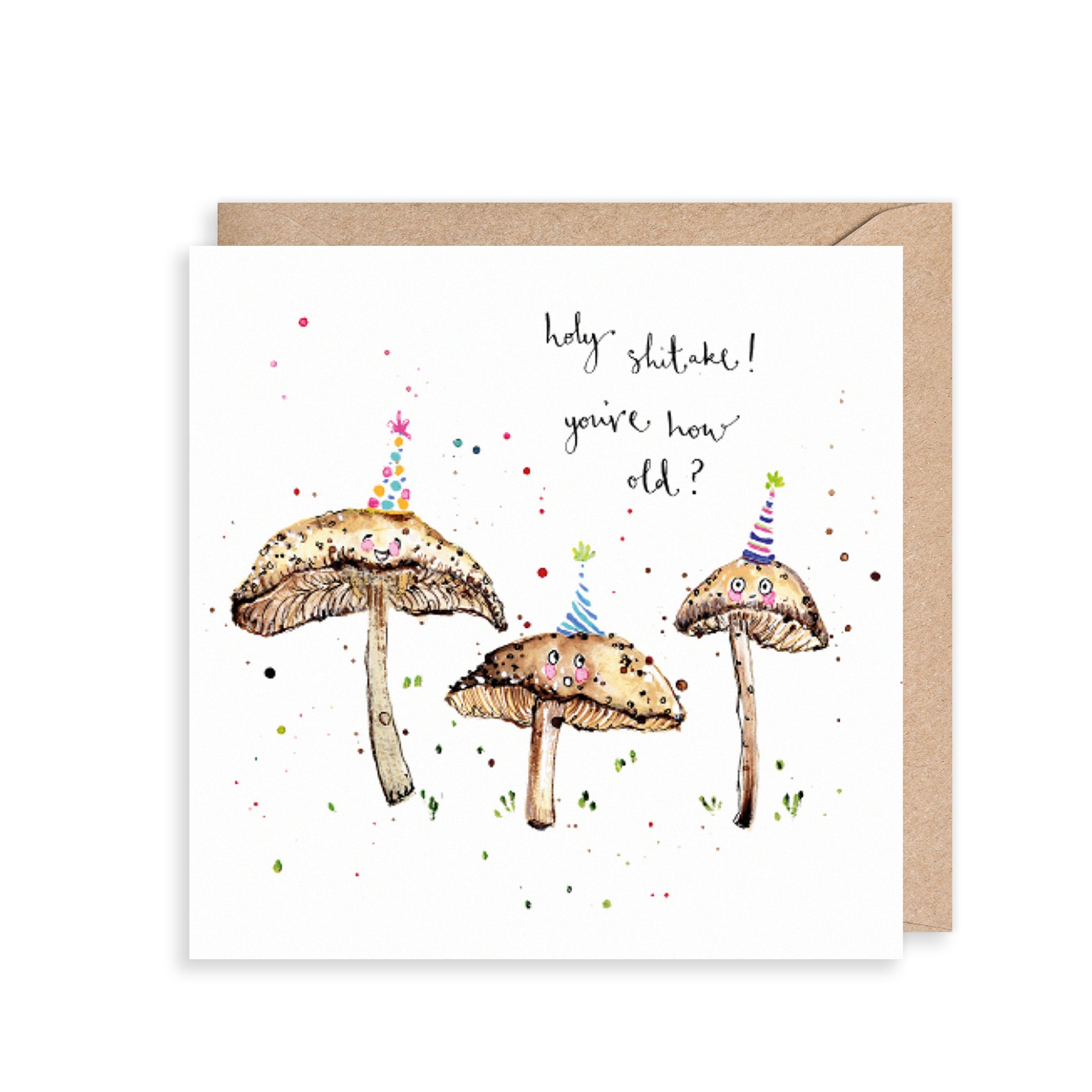 Holy Shitake! Birthday Card