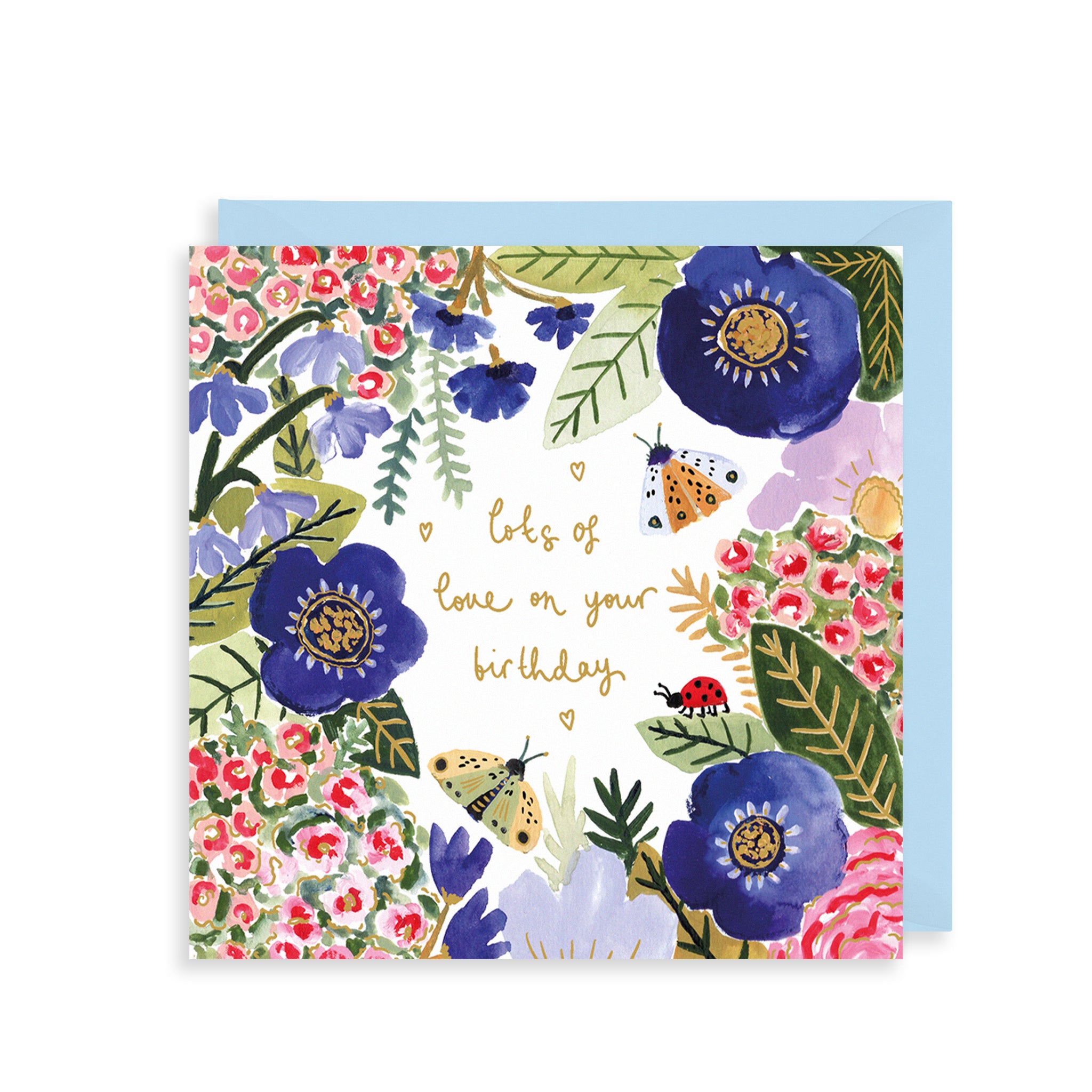 Bugs and Flowers Birthday Card