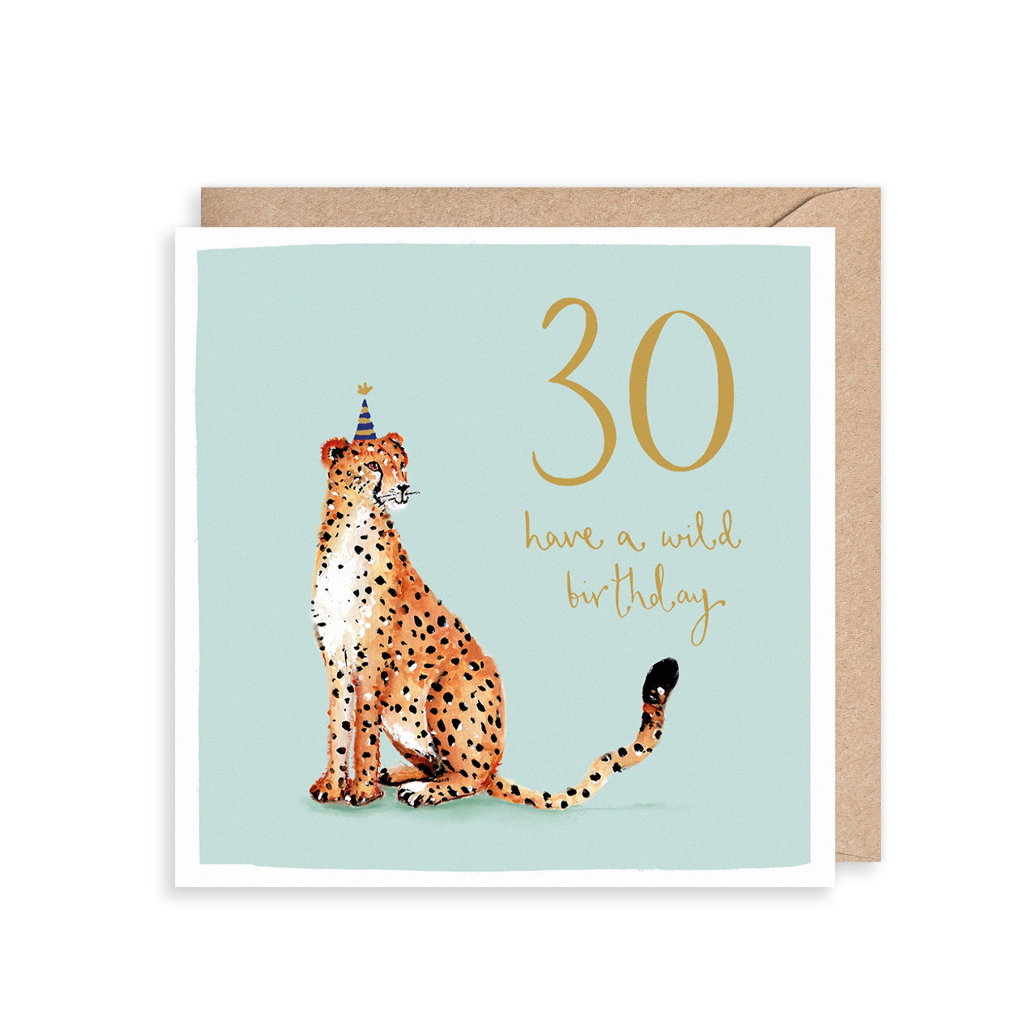 Cheetah 30th Birthday Card