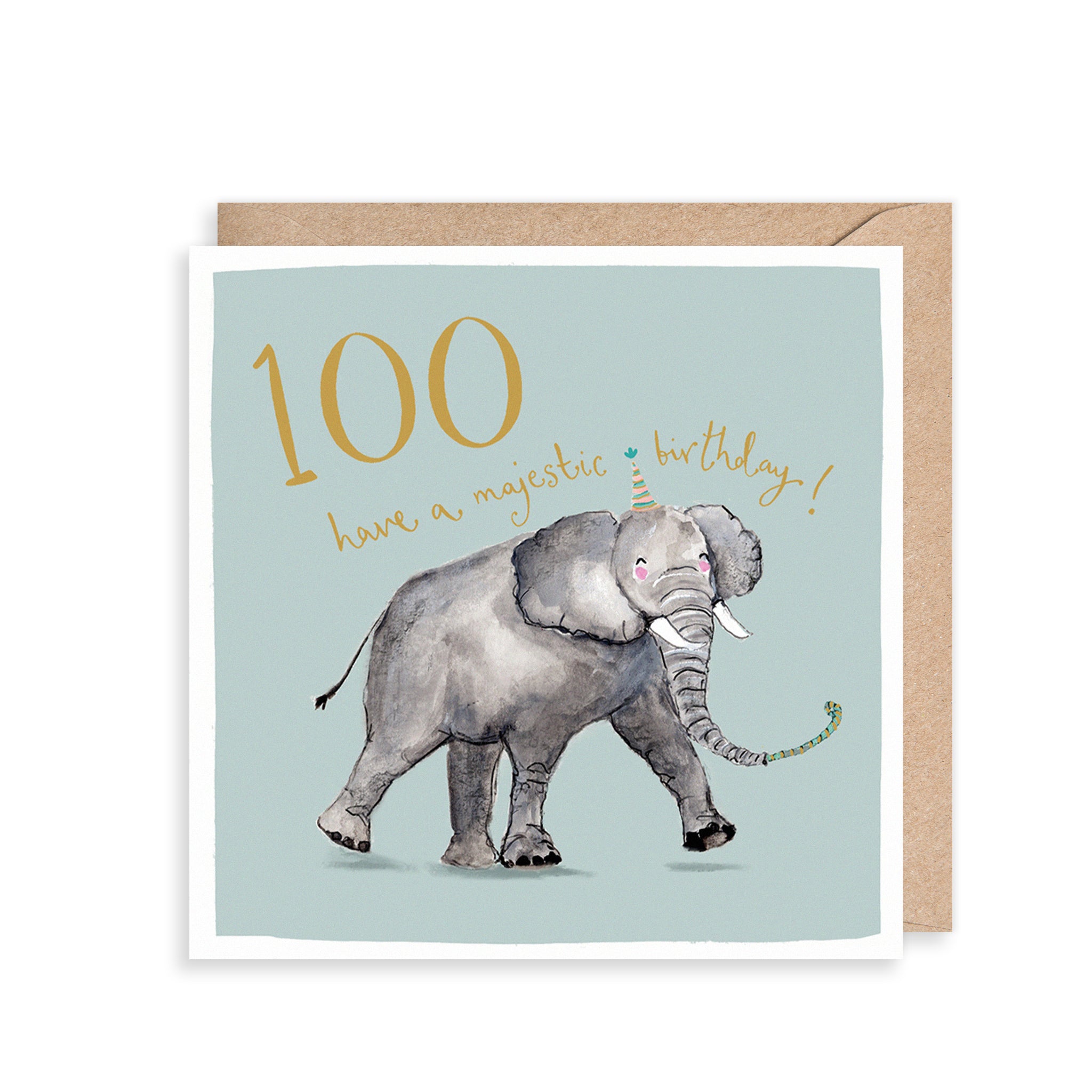 Elephant 100th Birthday Card