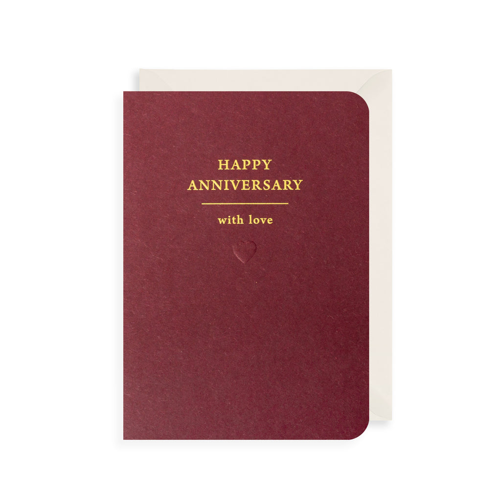 With Love Anniversary Greetings Card The Art File