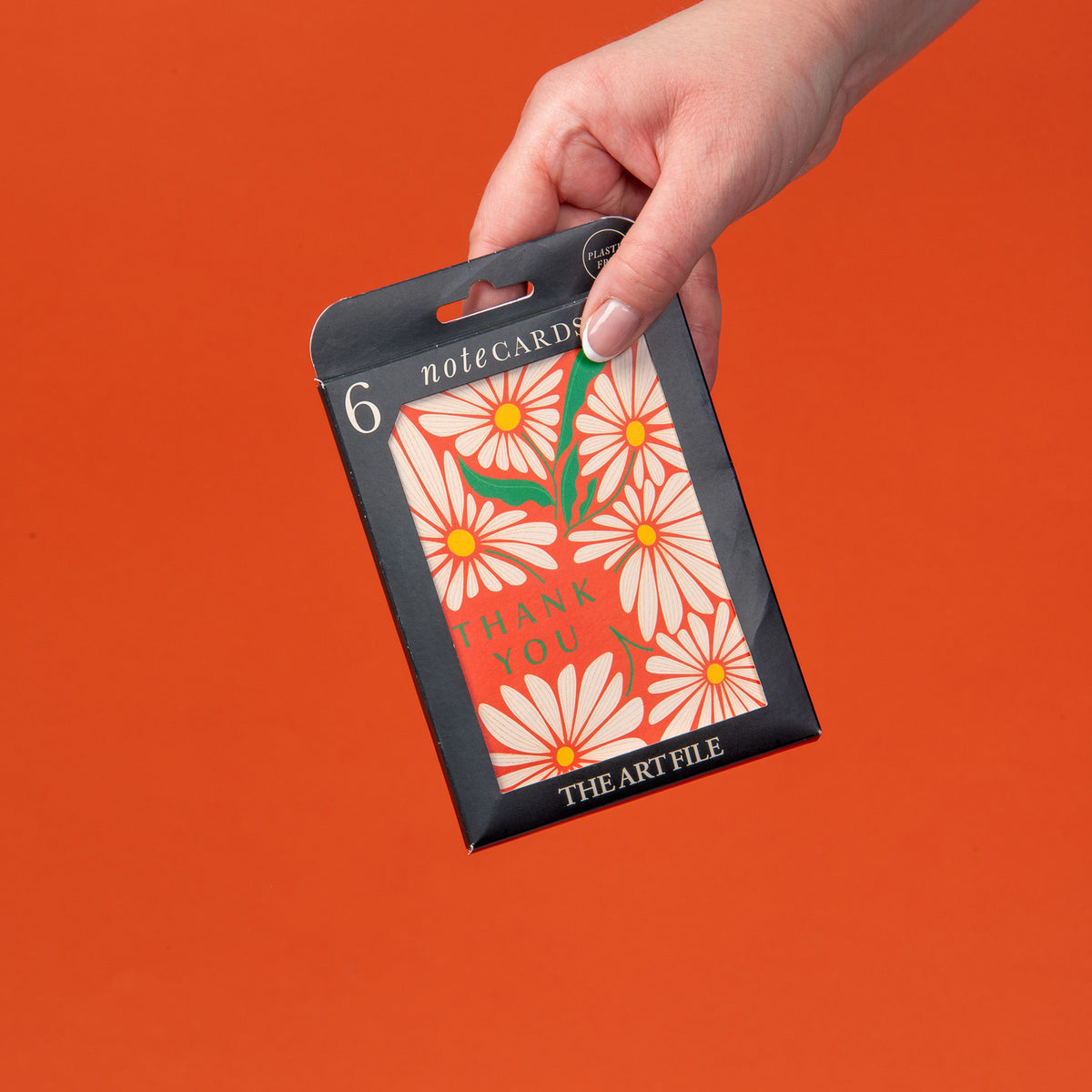 6 Notecard Pack - Thank You Red Flower | NCP02