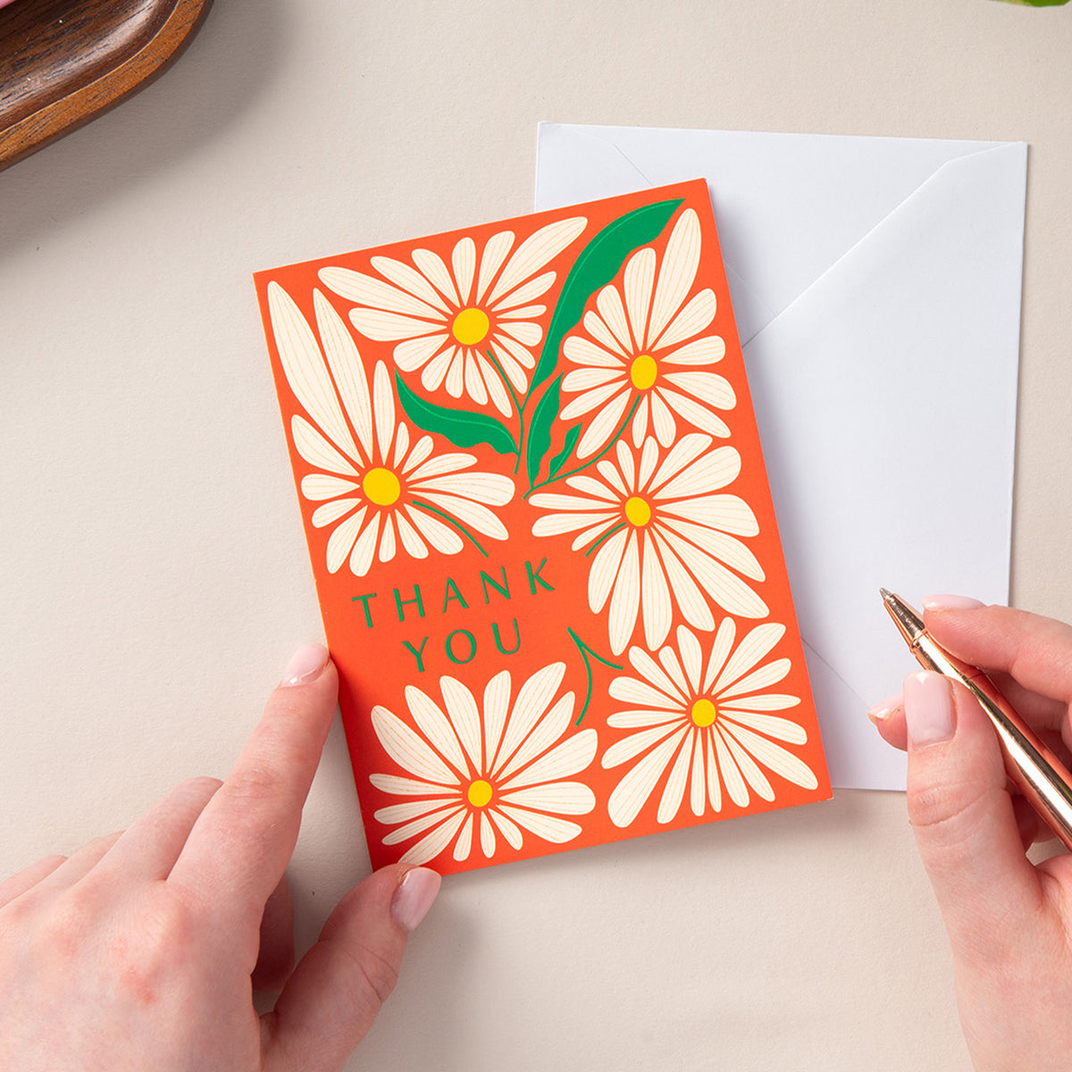 6 Notecard Pack - Thank You Red Flower | NCP02