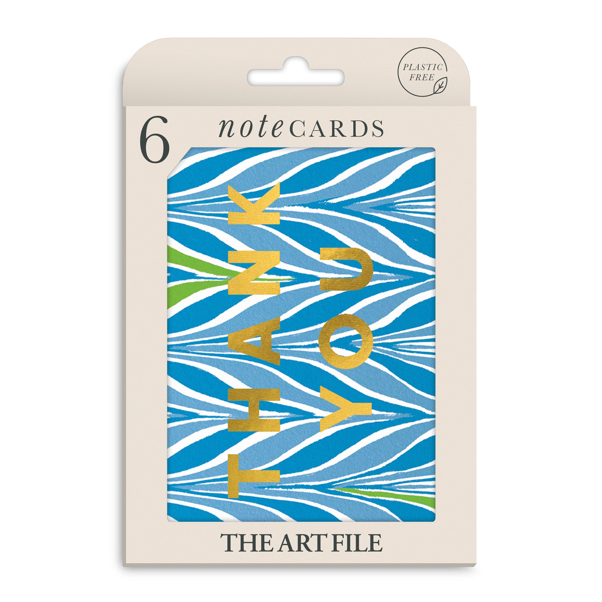 Blue Fern Thank You Cards - Pack of 6 Notecards