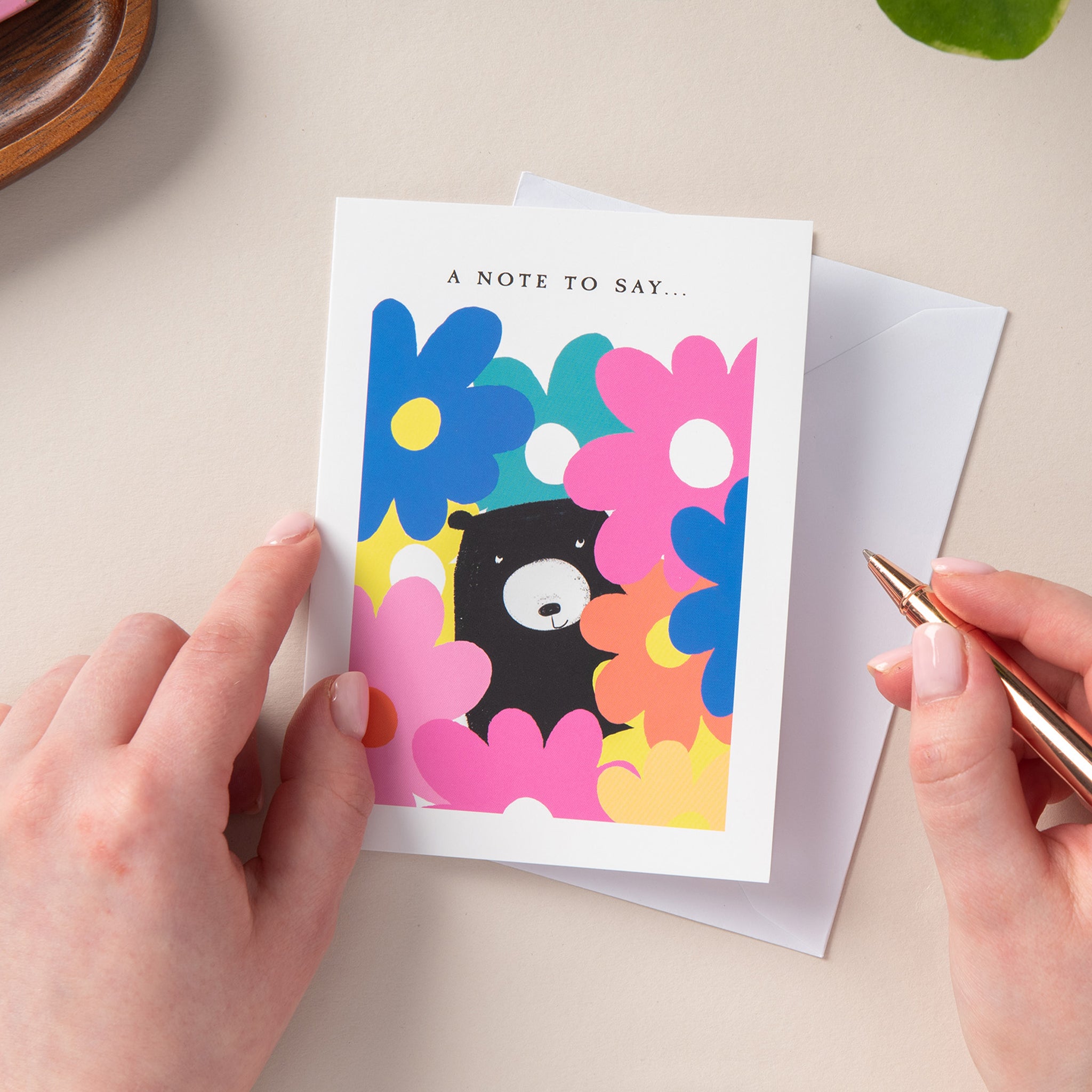 6 Notecard Pack - Bear in Flowers | NCP11
