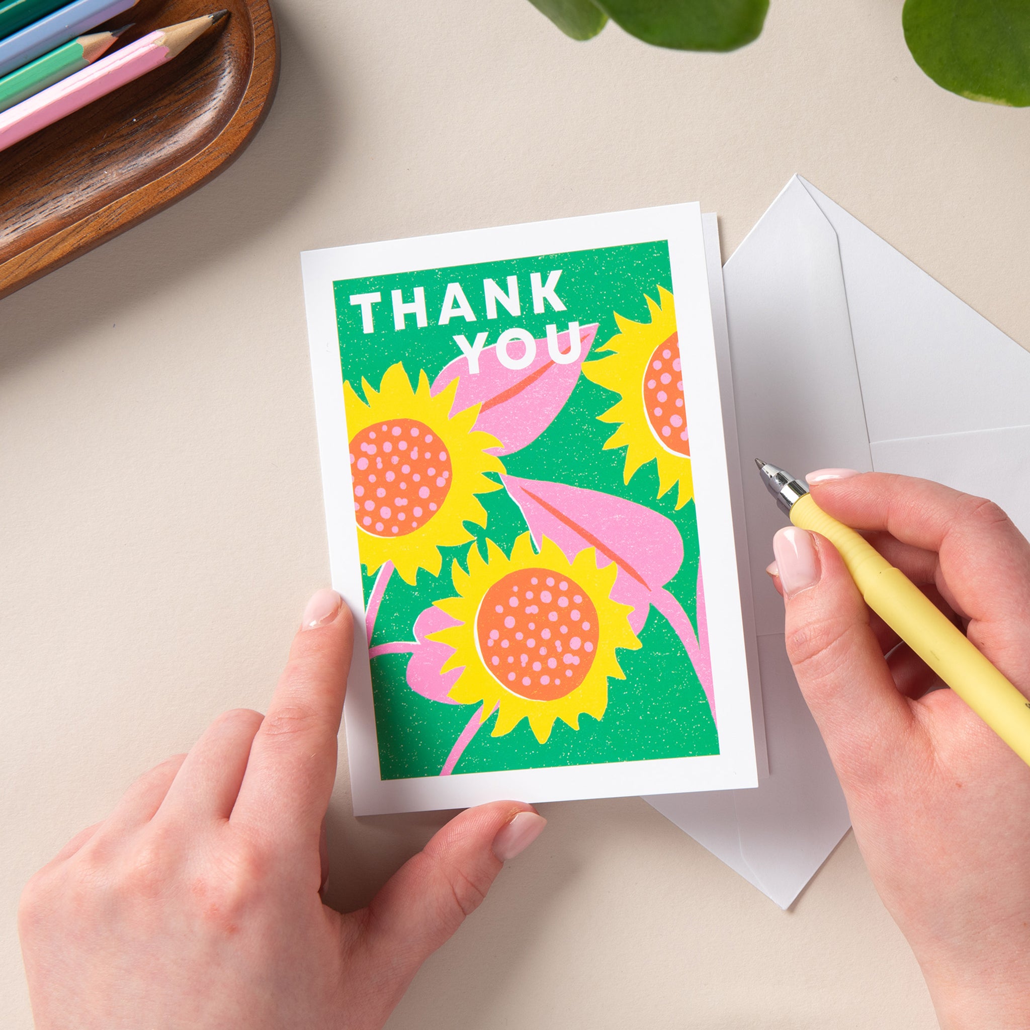 6 Notecard Pack - Thank You Planted Sunflowers | NCP13