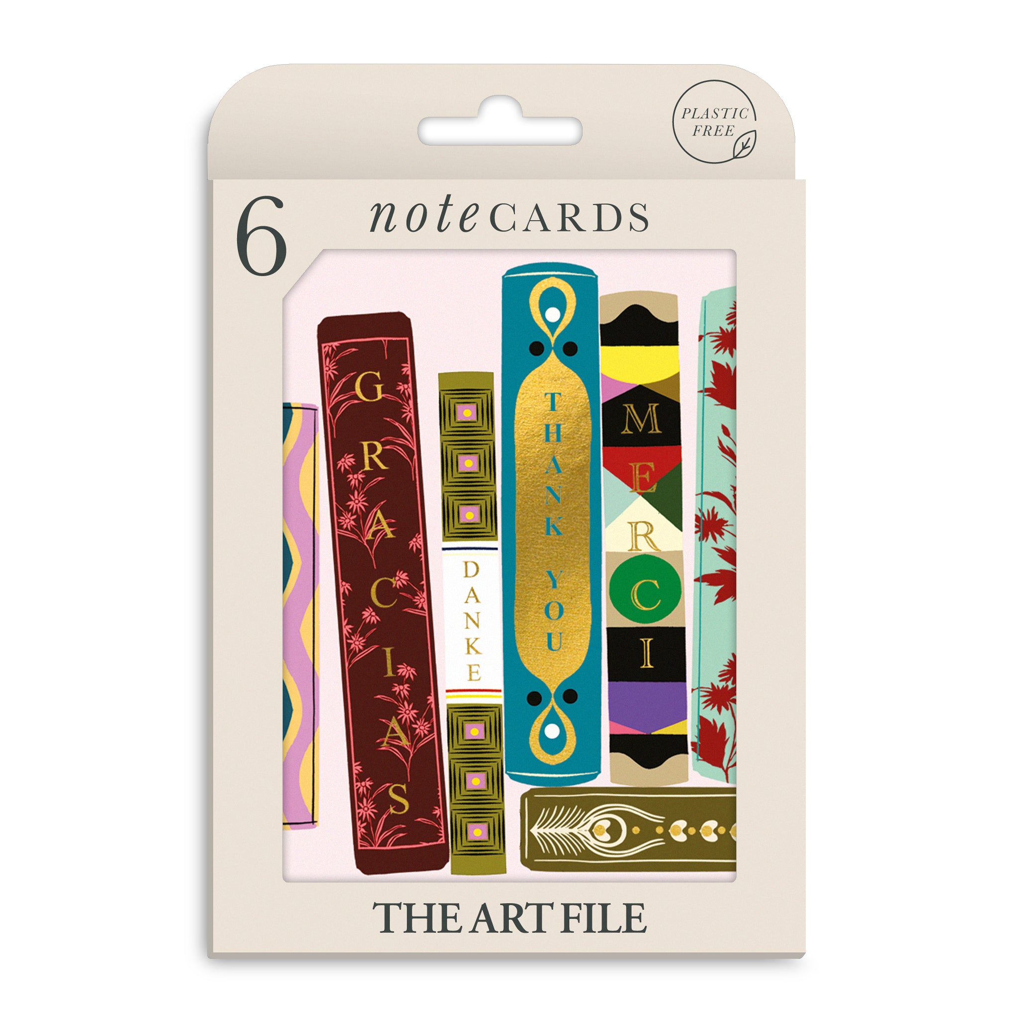 Books Thank You Cards - Pack of 6 Notecards