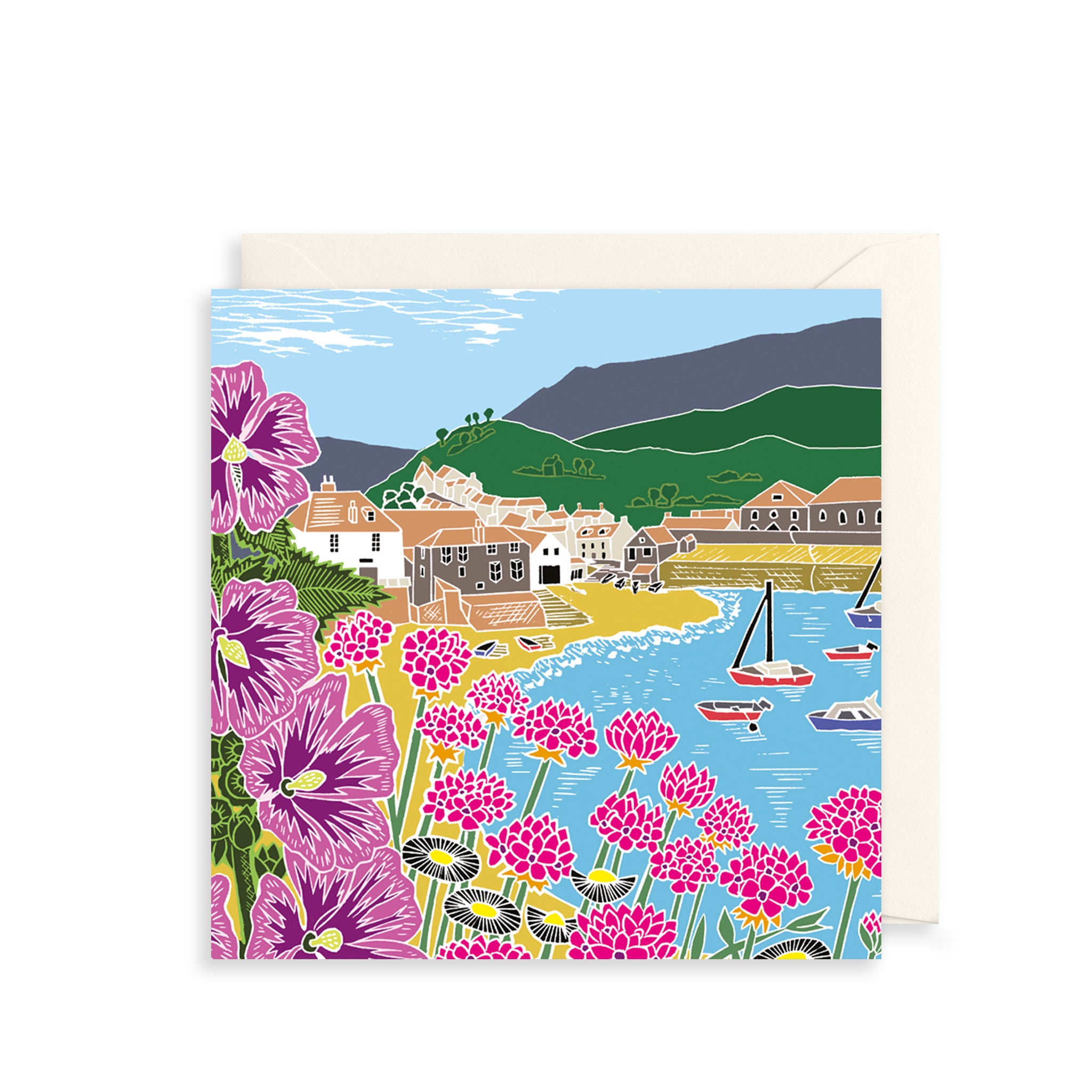 Seaside Harbour Greetings Card The Art File