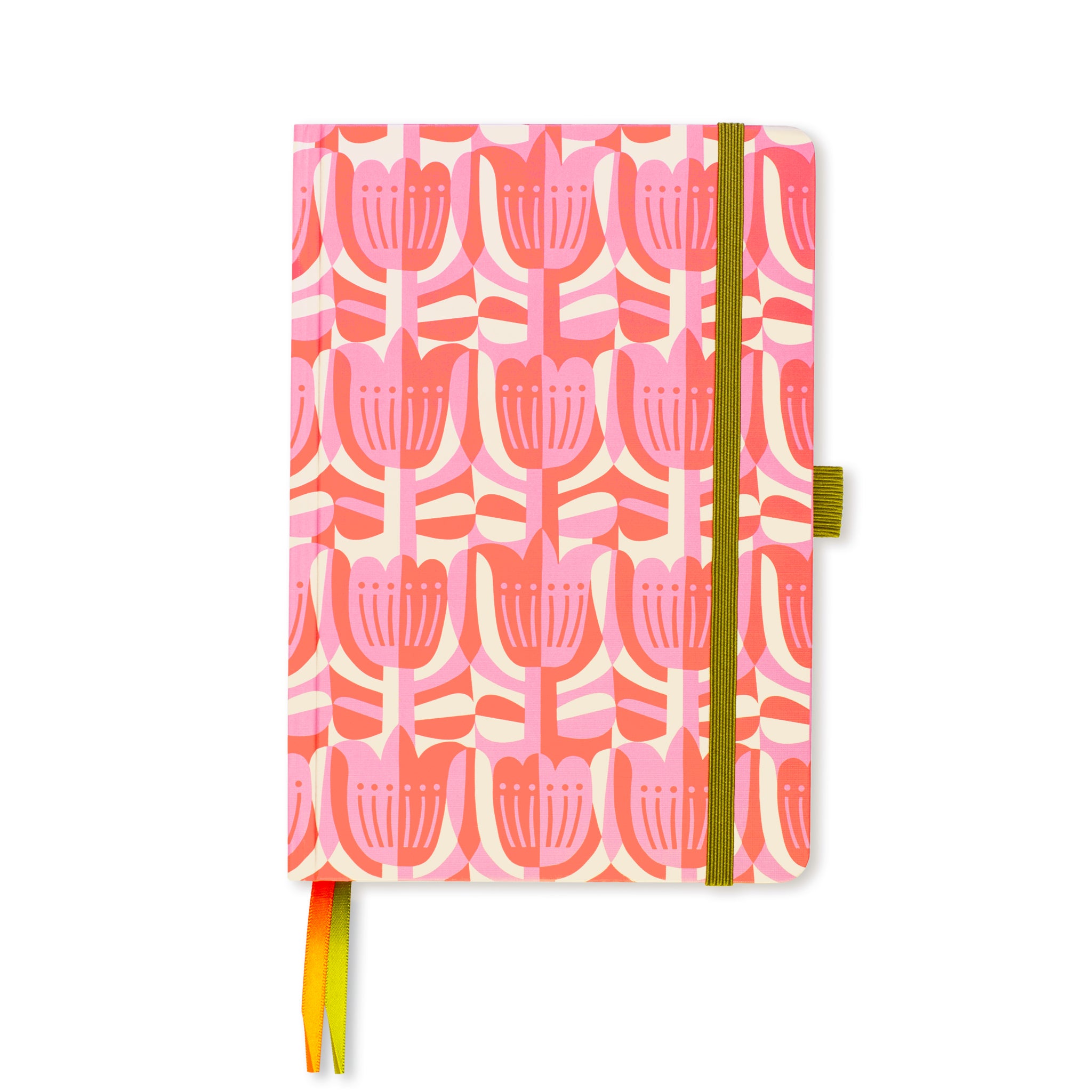 A5 Pink Tulips Hardback Notebook