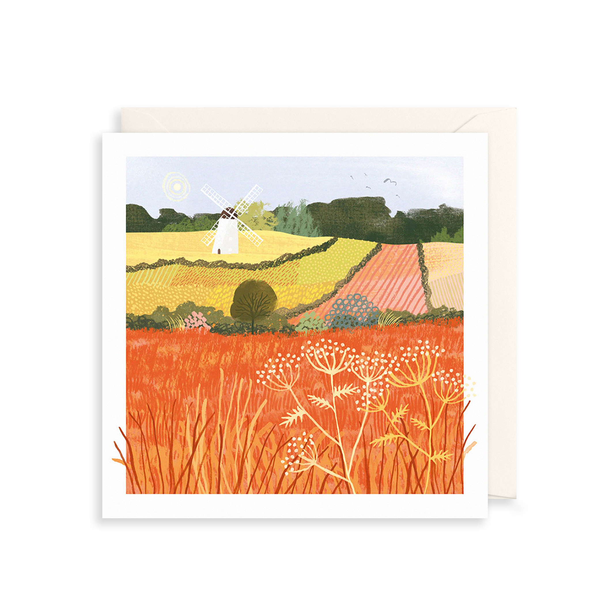 Autumn Windmill Greetings Card