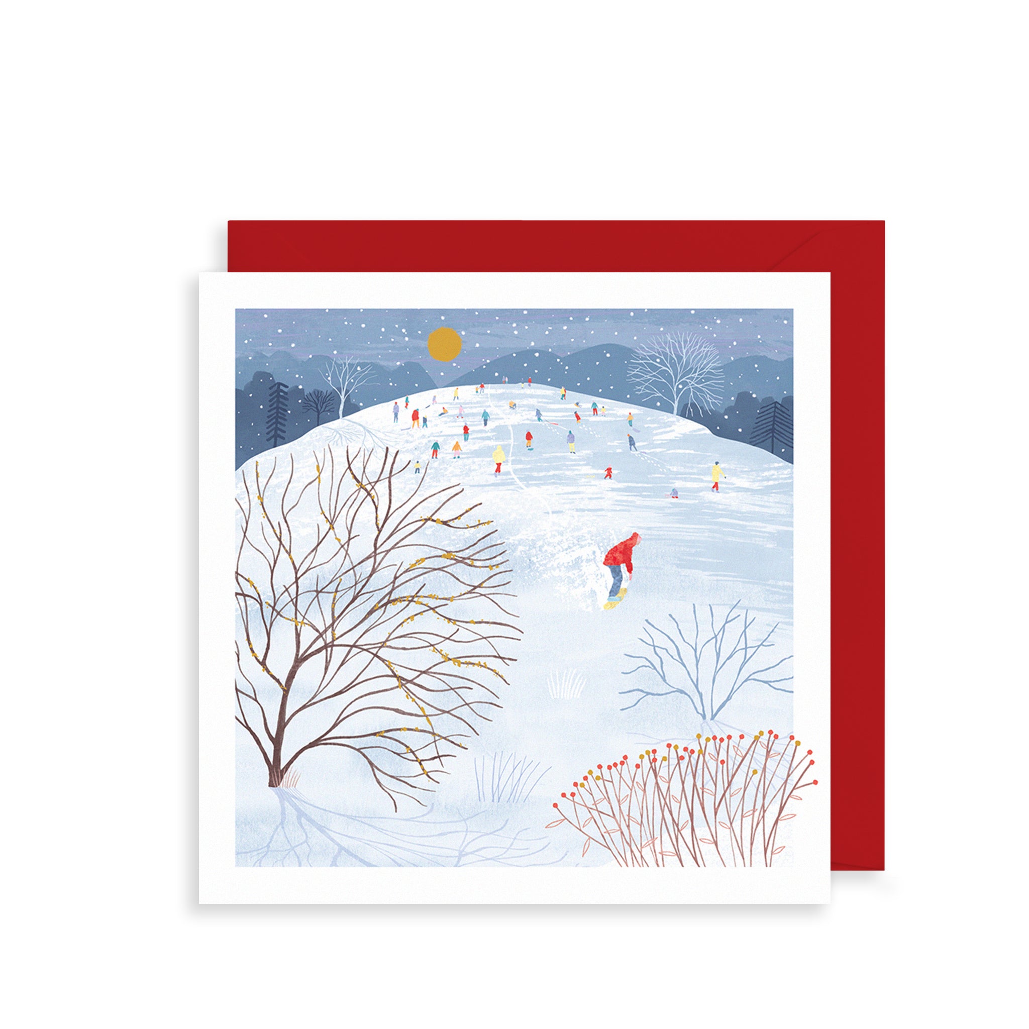Snowboarding Christmas Card