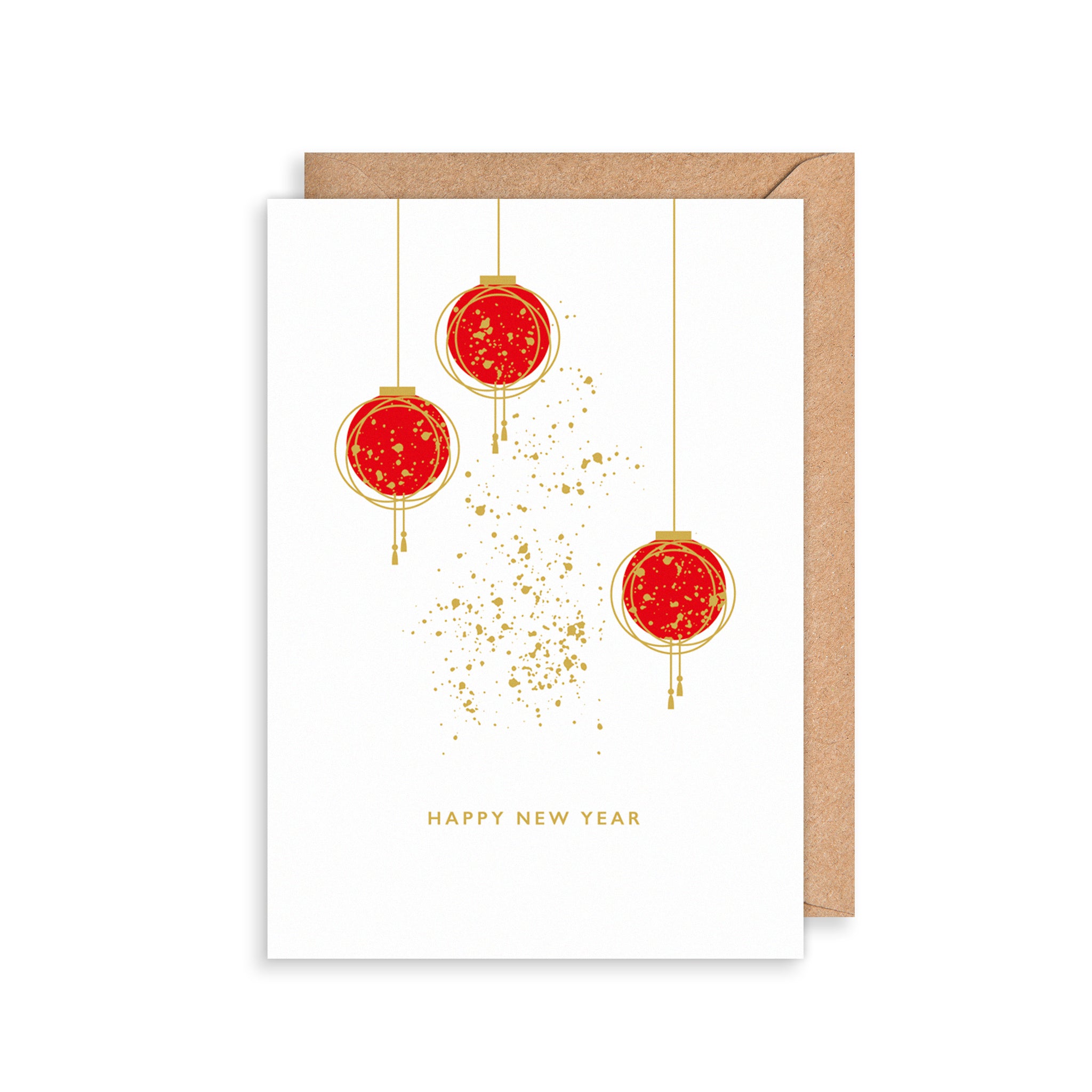 New Year Lantern Greetings Card The Art File