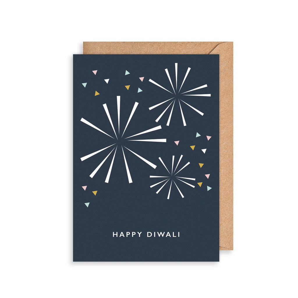 Diwali Fireworks Greetings Card The Art File