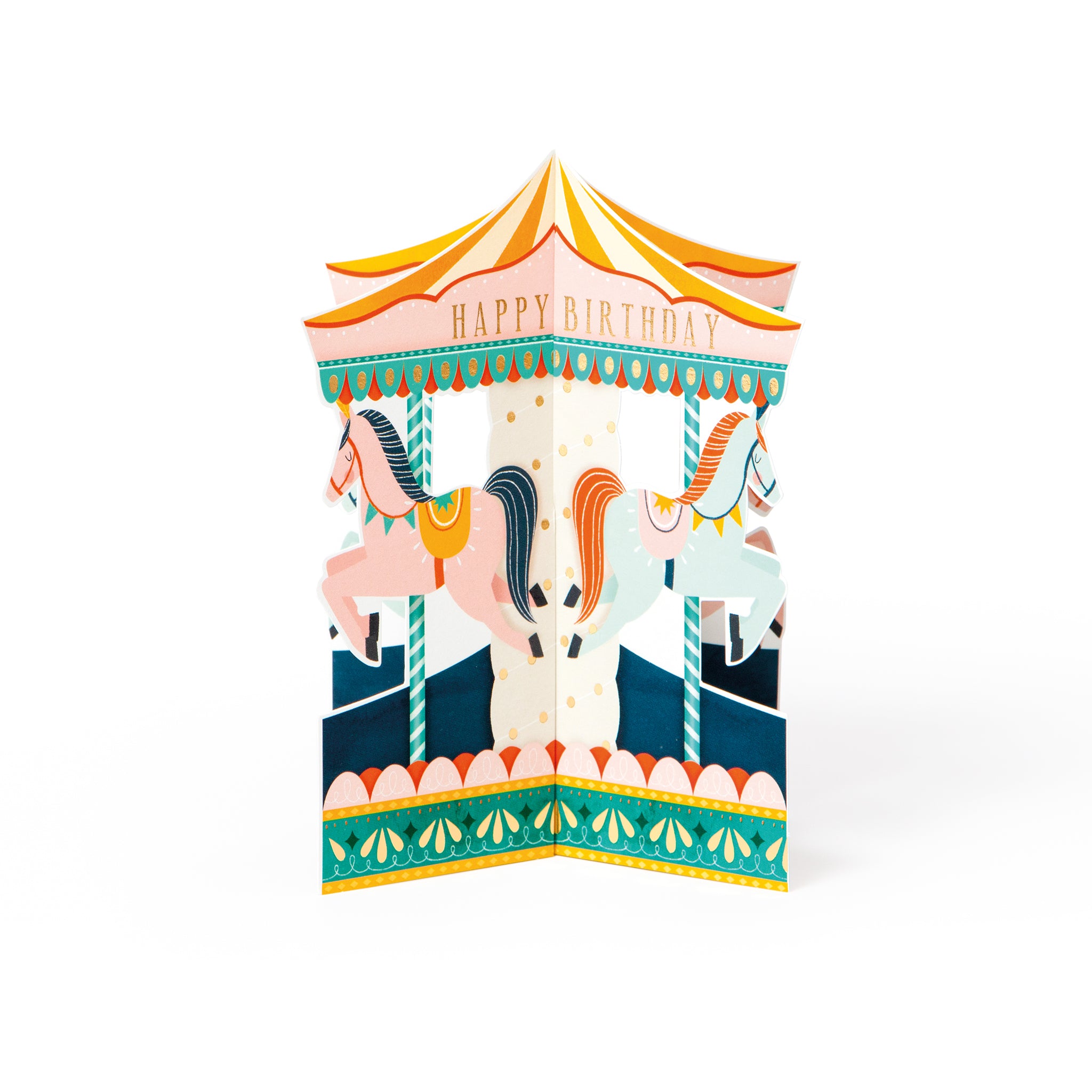 Carousel, 3D Greetings Card The Art File