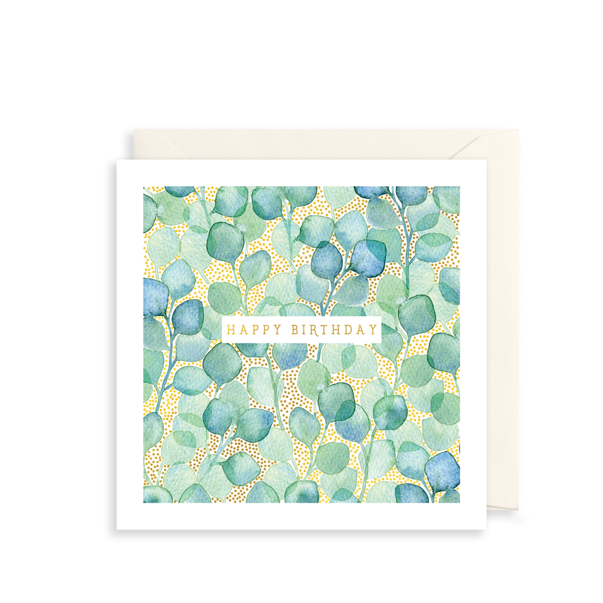 Green Leaves Greetings Card The Art File