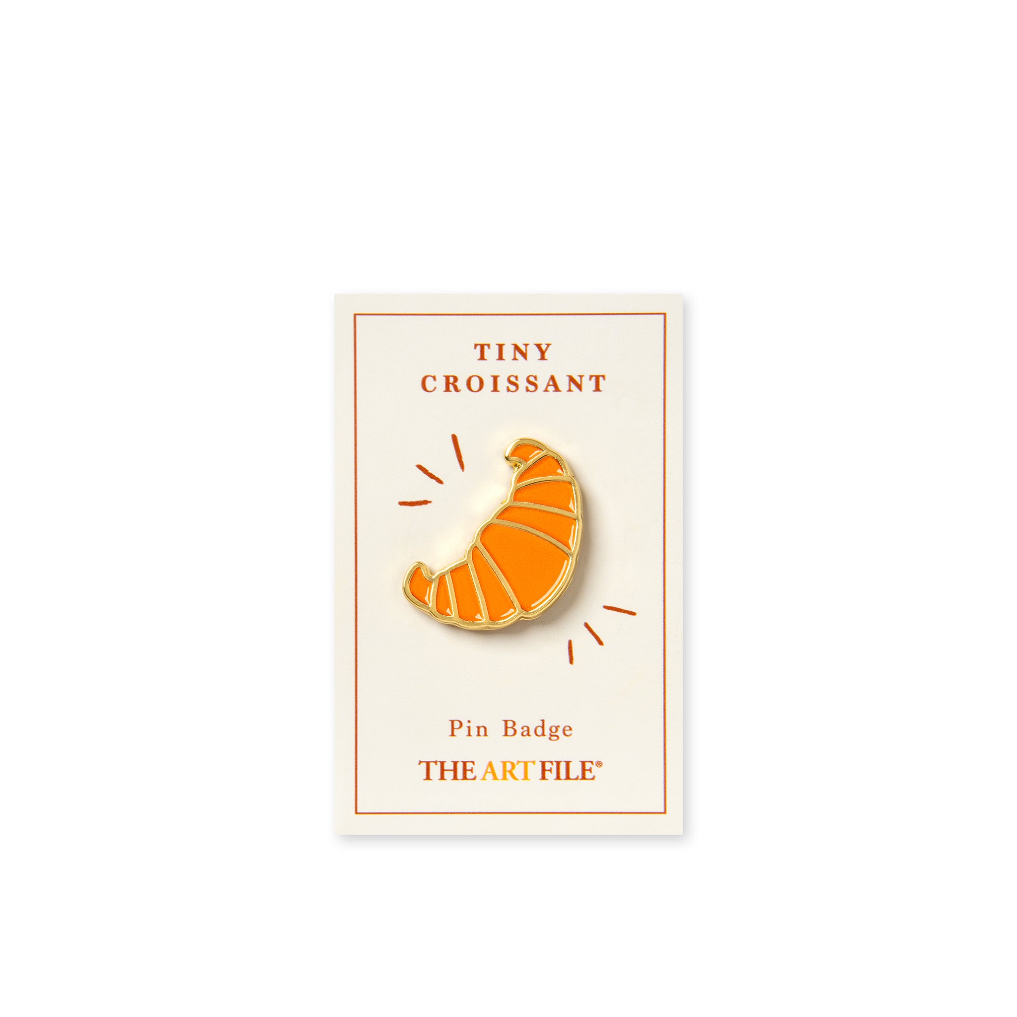 Croissant Metal Pin Badges