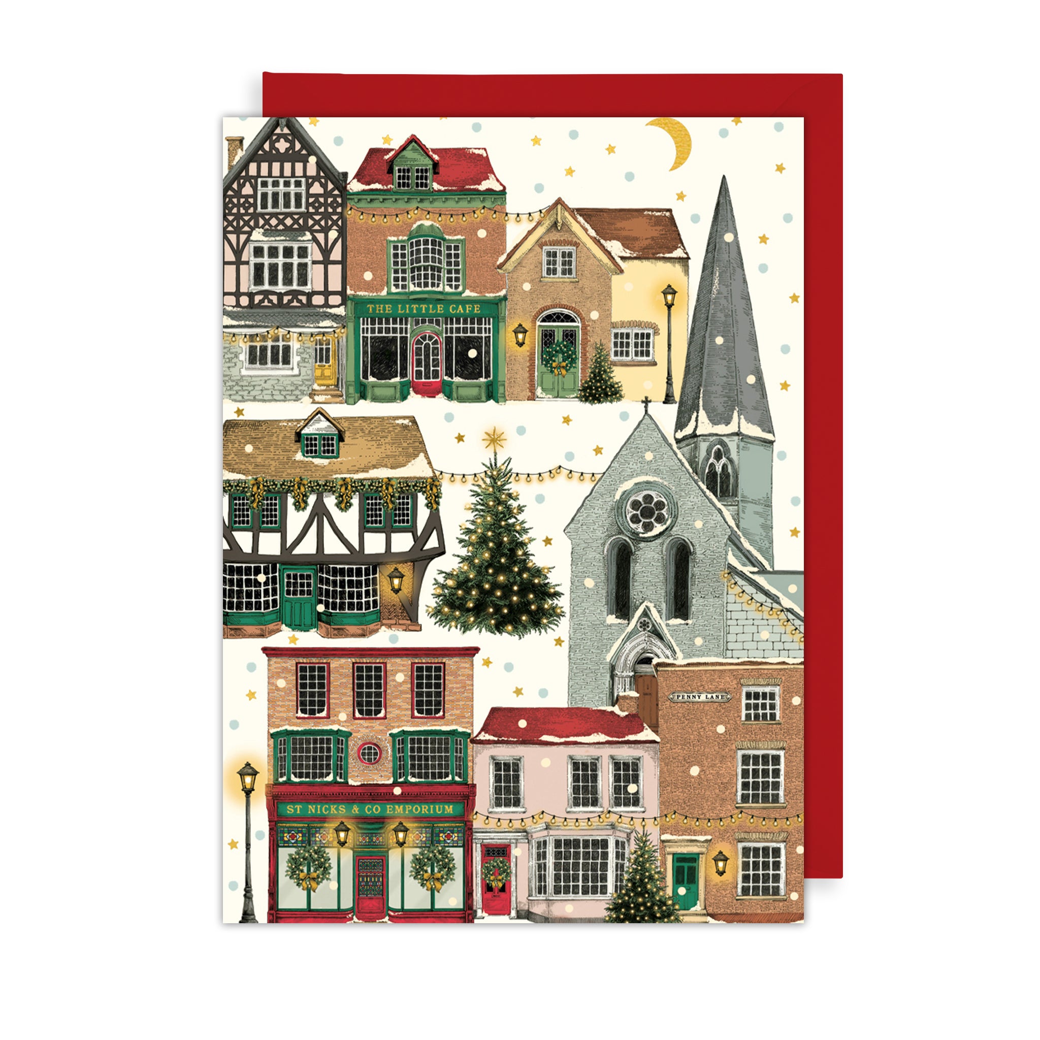 Christmas Village Christmas Card