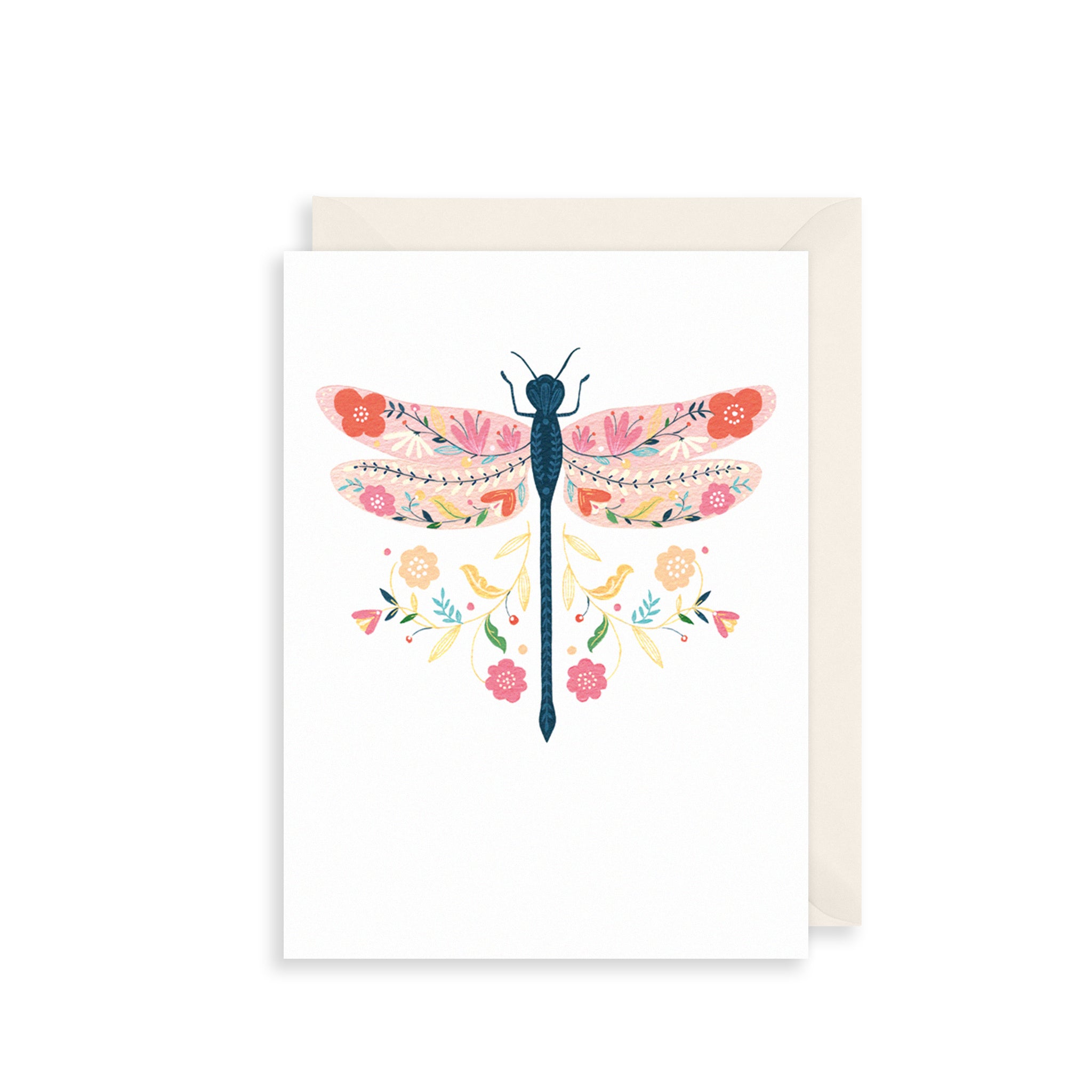 Pink Dragonfly Greetings Card The Art File