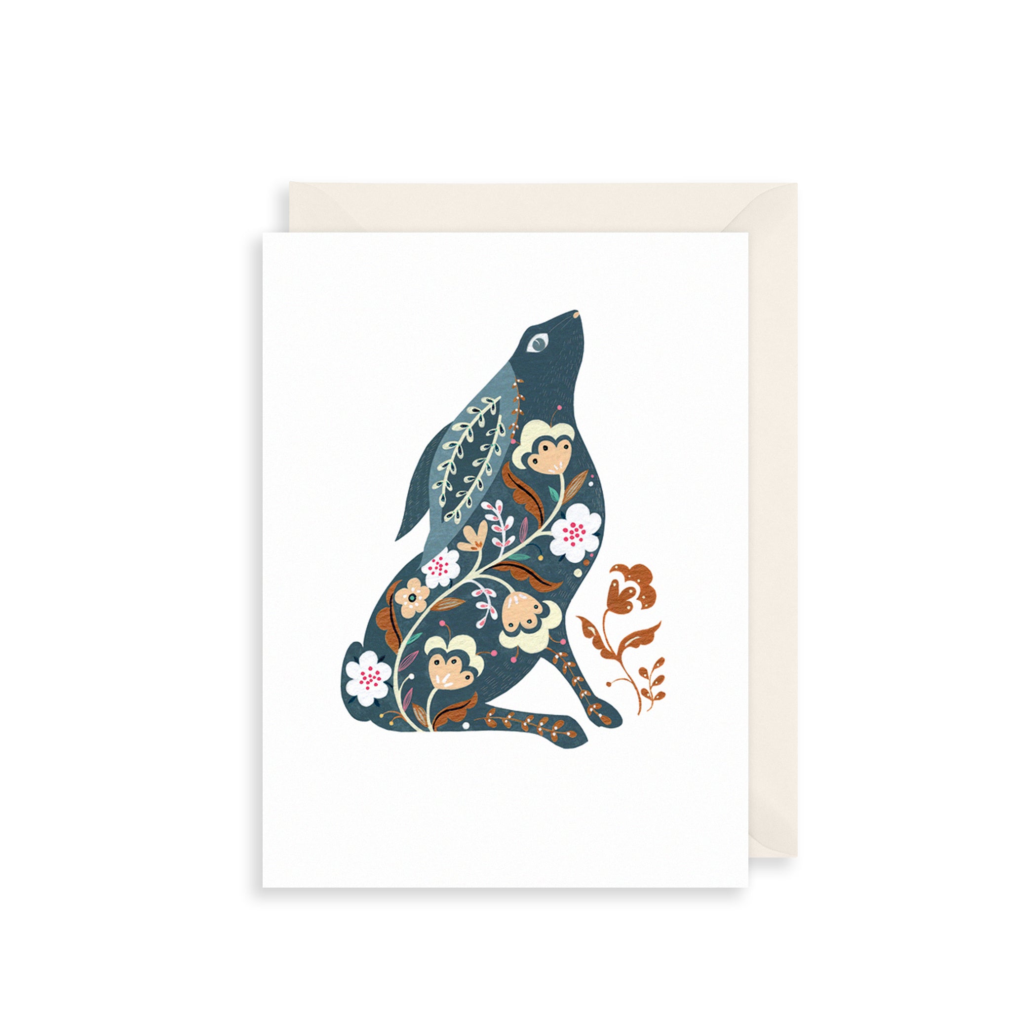 Blue Rabbit Greetings Card The Art File